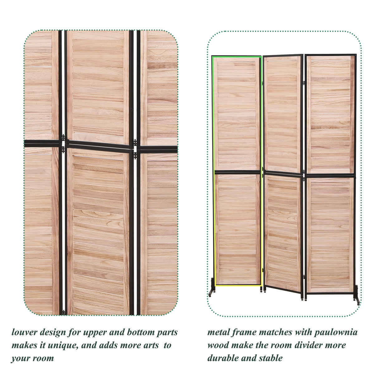 3 Panel Room Dividers And Folding Privacy Screen