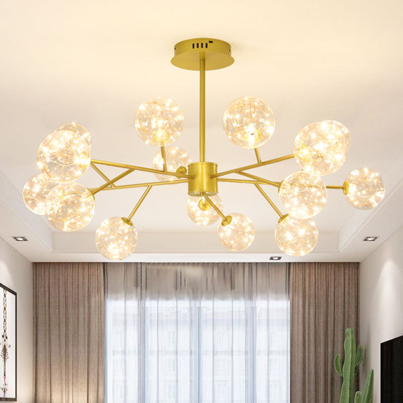 Isabella's Modern Gold Starry Chandelier