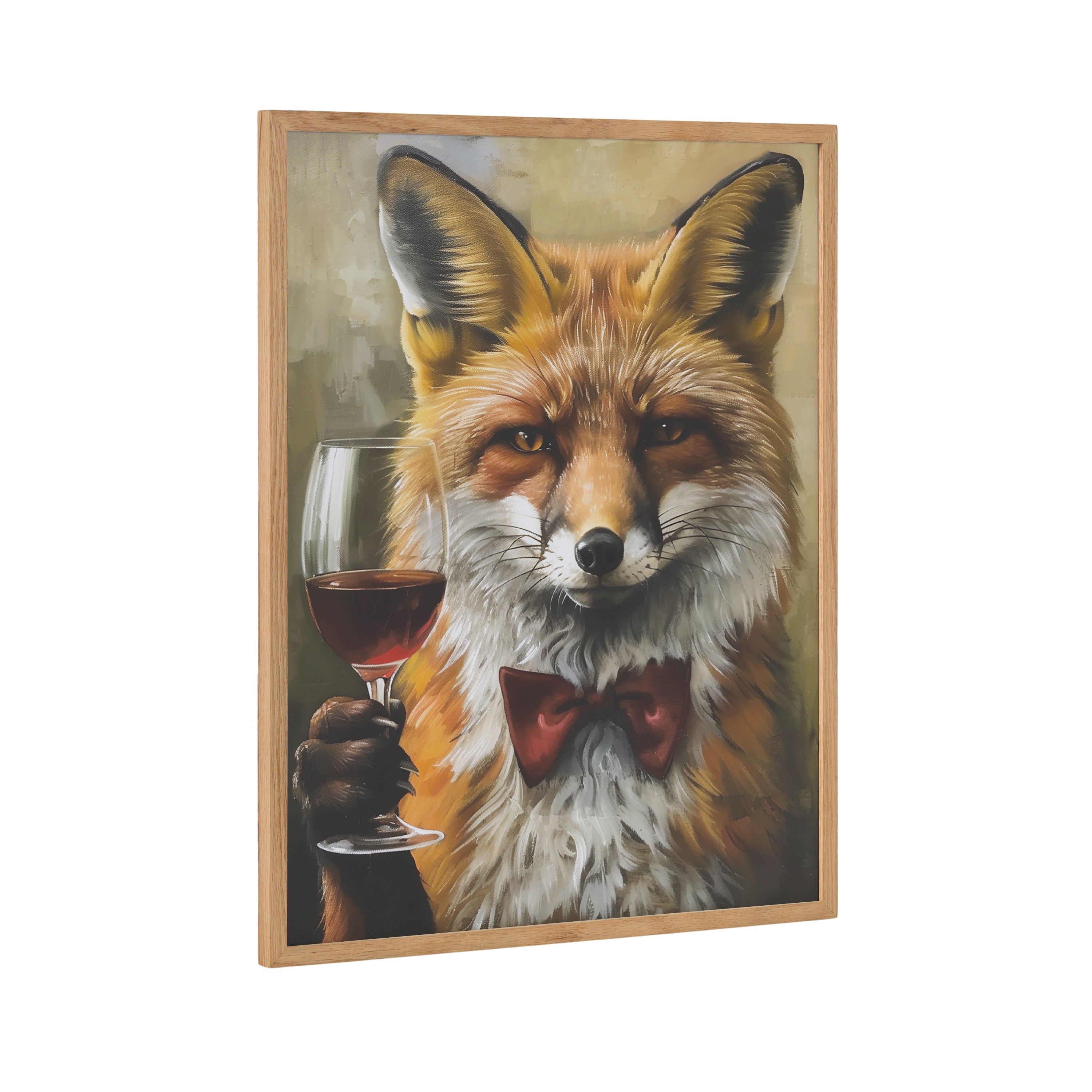 Gallery Traditional Fox Wine Tasting Print by The Creative Bunch Studio