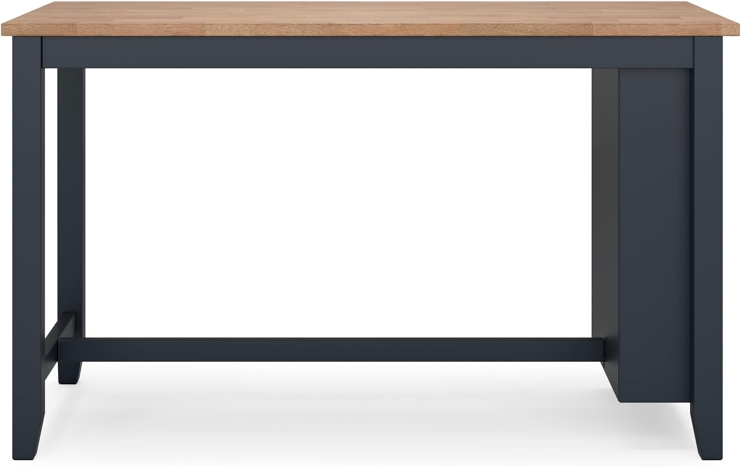 Counter Height Dining Table With Shelves In Blue And Brown