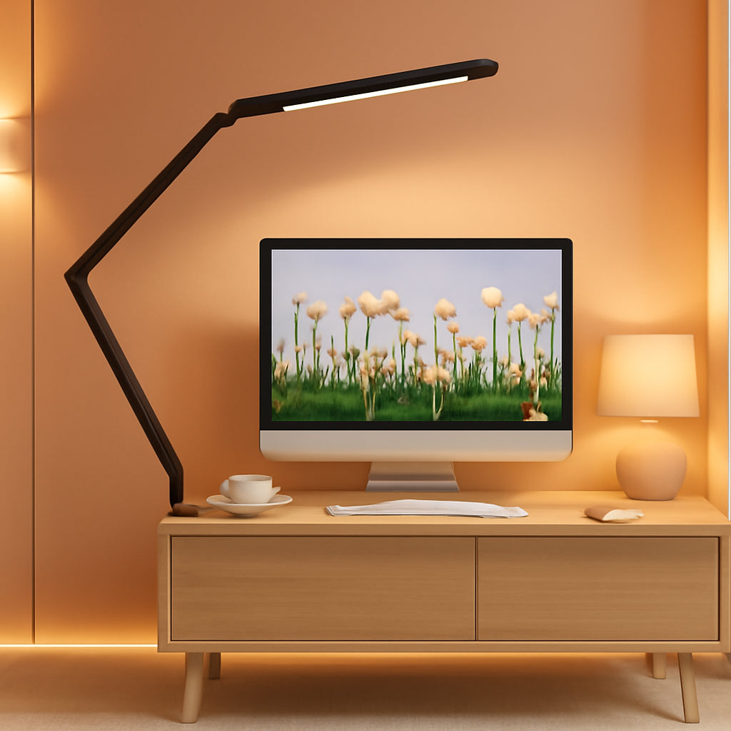 LED Desk Lamp With Clamp And Swing Arm 4 CCT Modes