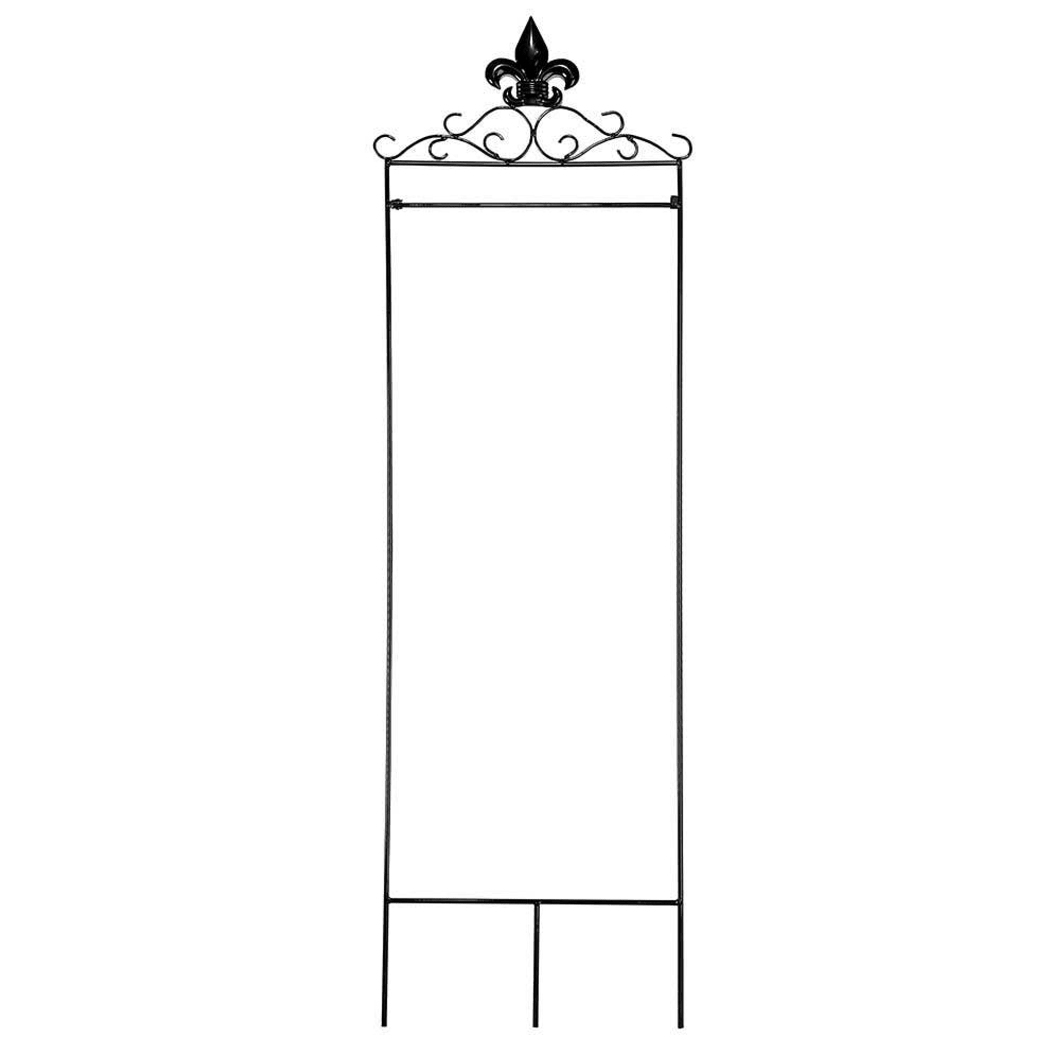 Elegant Black Metal Garden Arbor Pole - 40 Inches Height - PRHOMZ