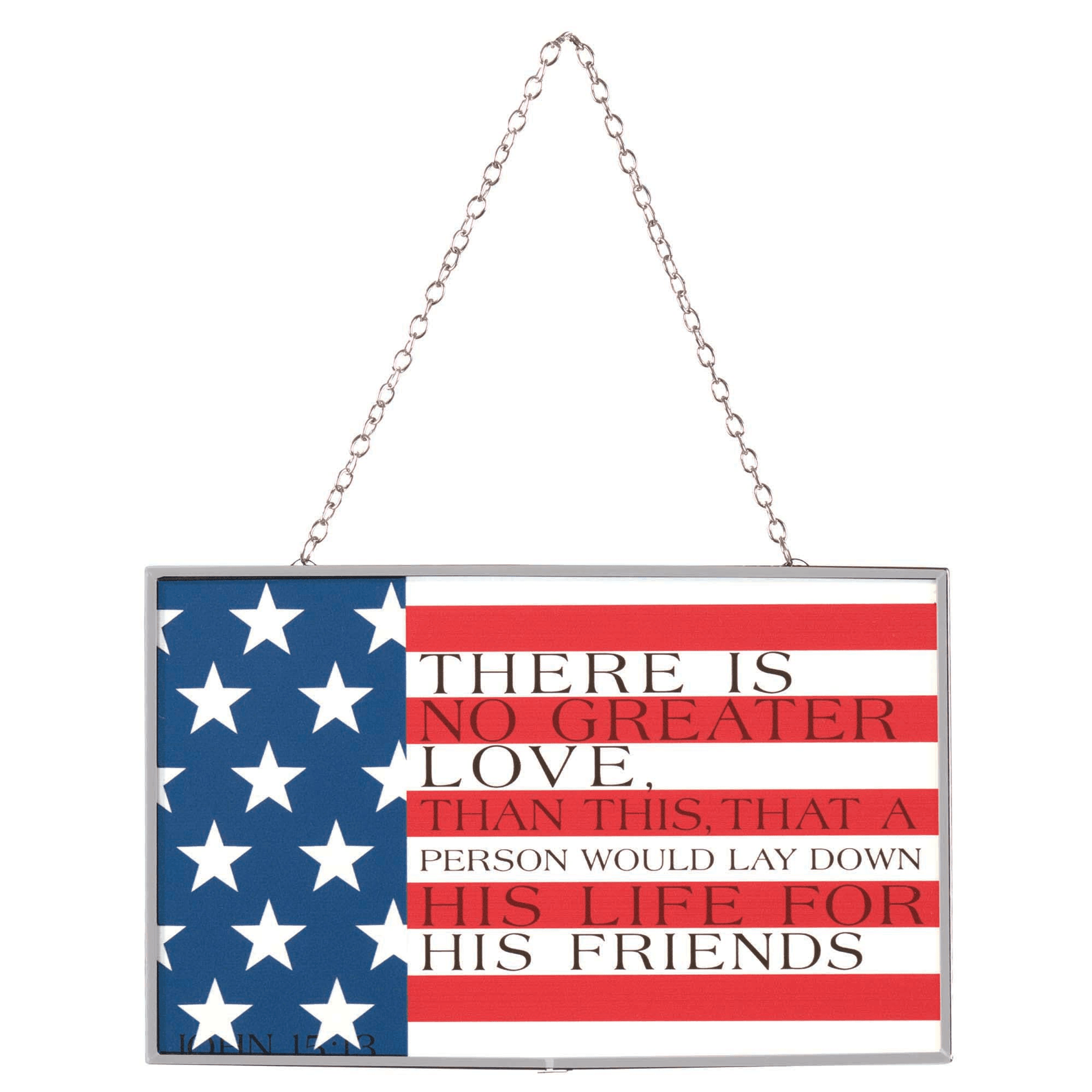 No Greater Love Stained Glass Suncatcher – 8X5 Rectangle - PRHOMZ