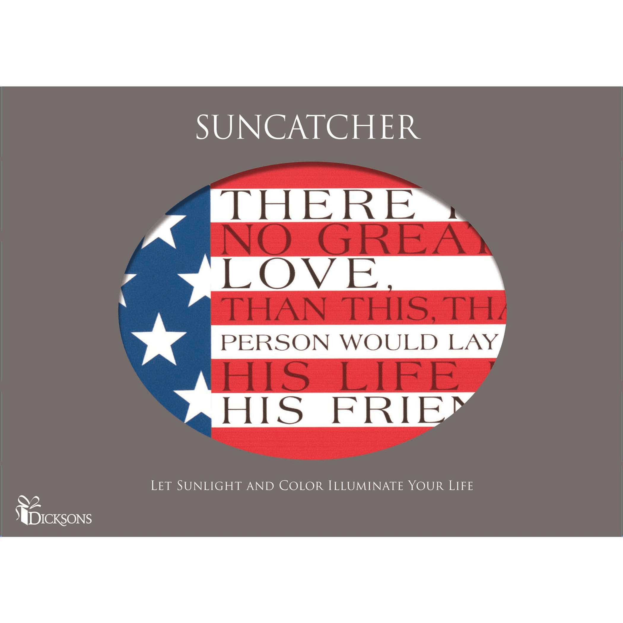 No Greater Love Stained Glass Suncatcher – 8X5 Rectangle - PRHOMZ