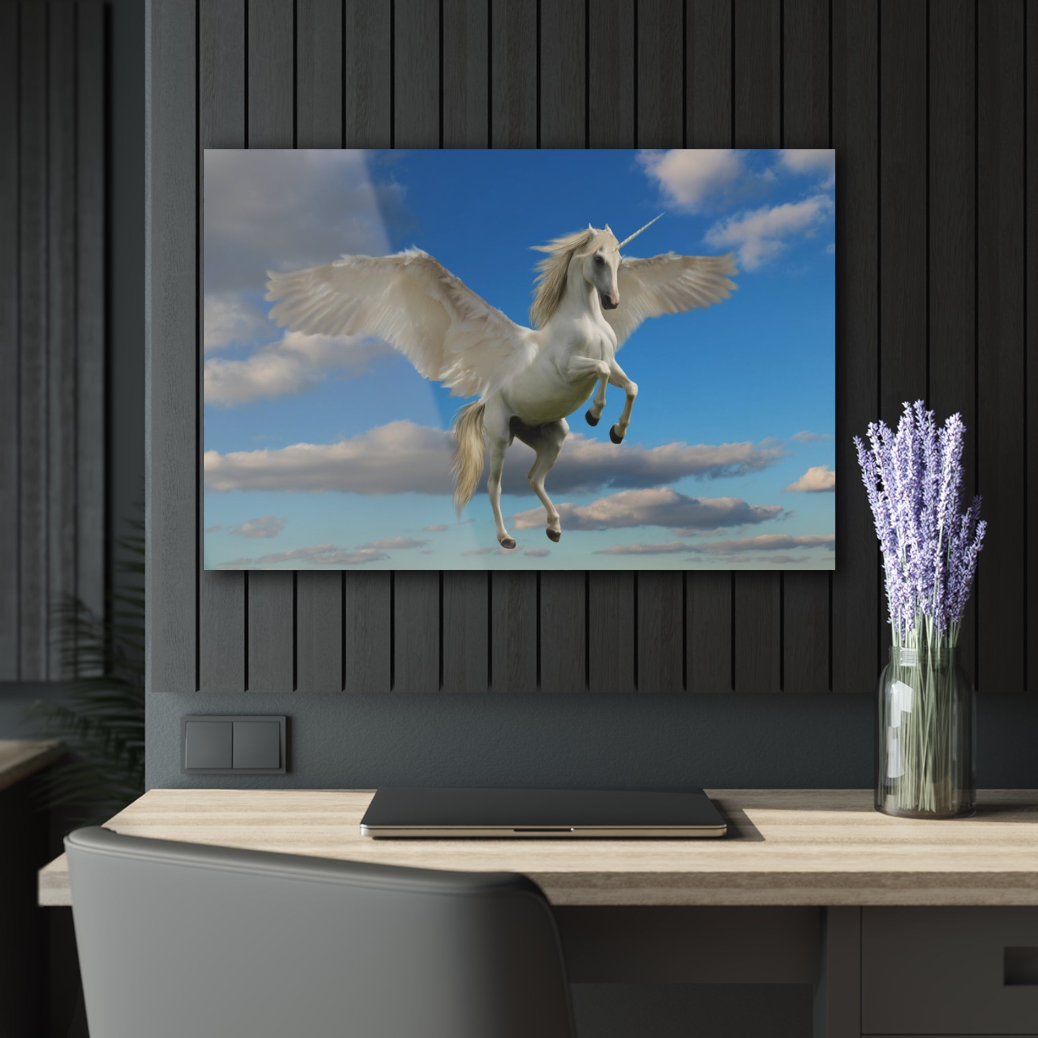 Tempered glass wall art - sky pegasus-3