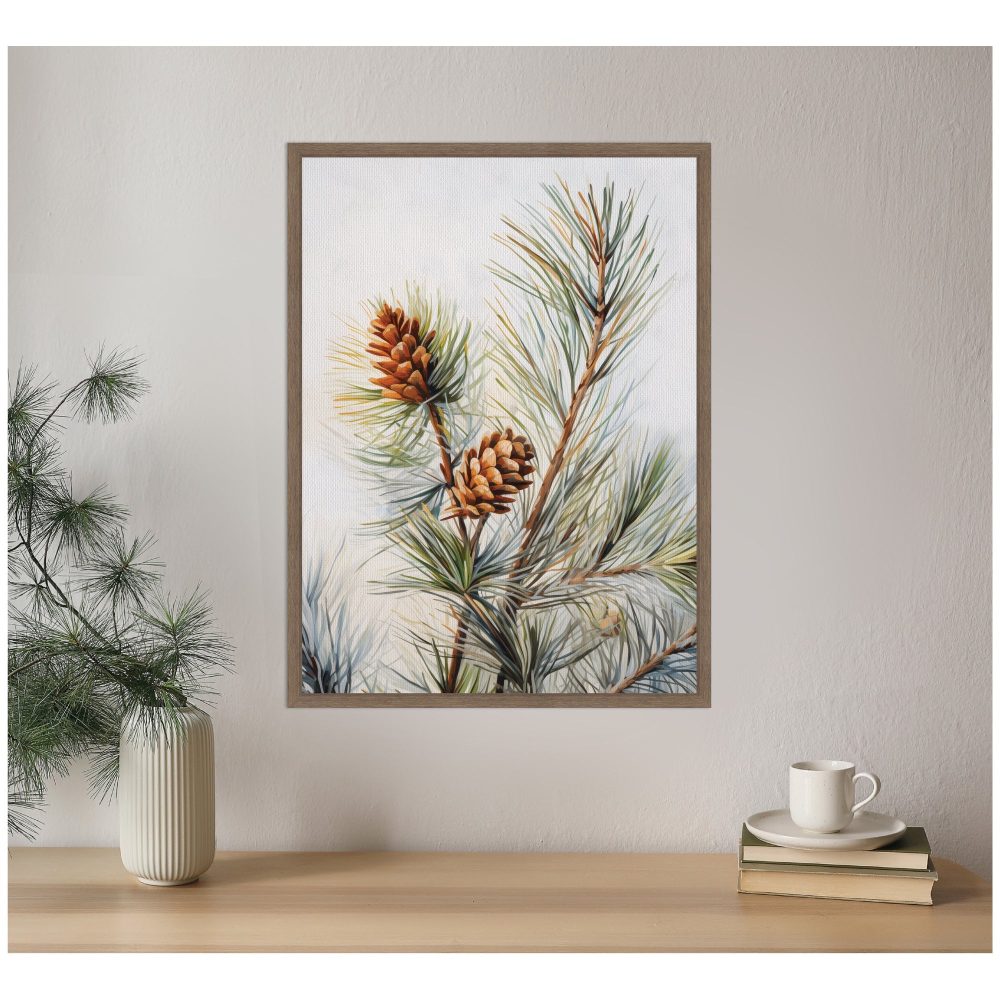 Sylvie Framed Canvas The Quiet Pine Forest I by The Creative Bunch Studio