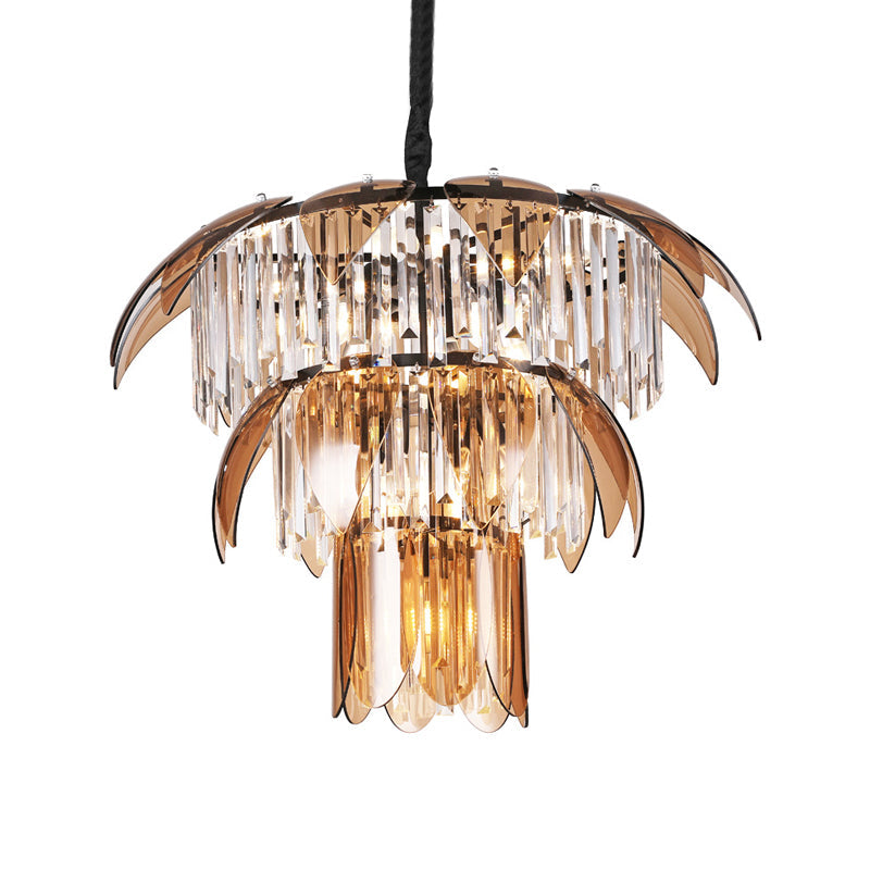 Evelyn's Enchanting Crystal Chandelier: Light Up Your Living Room in Style