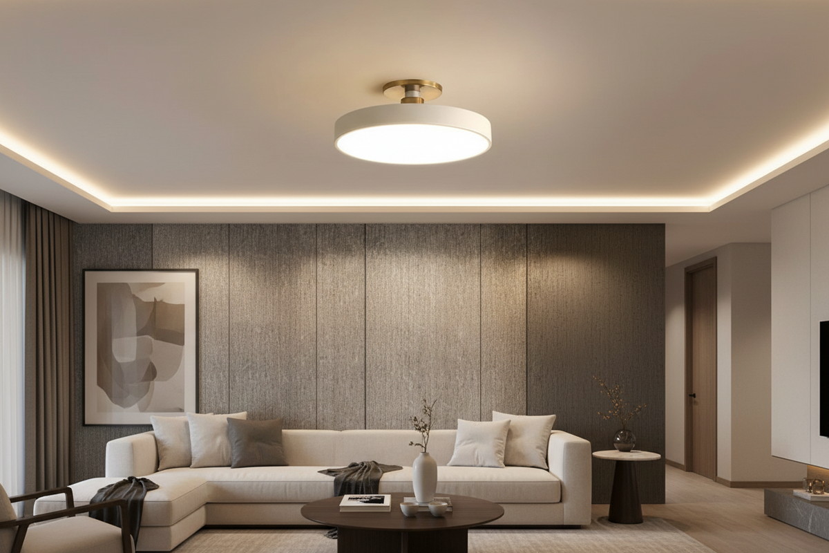 Minimalist Round LED Ceiling Light Nordic Flush Mount Lamp