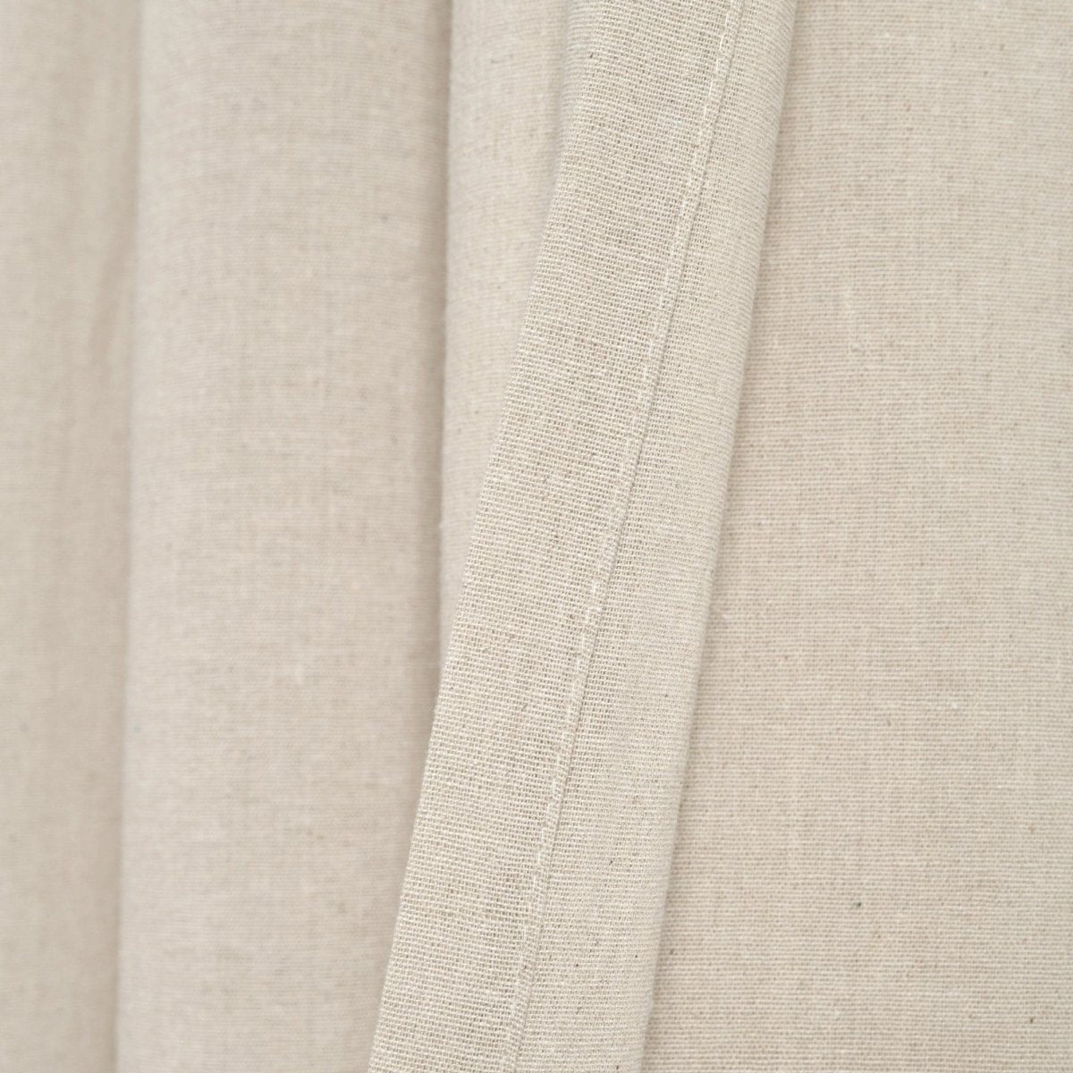 Faux Linen Grommet Window Curtain Panel Set
