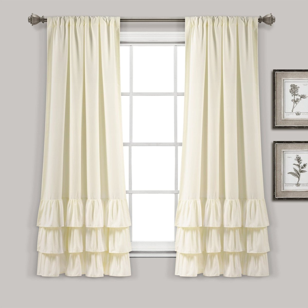 Allison Ruffle Curtain Set