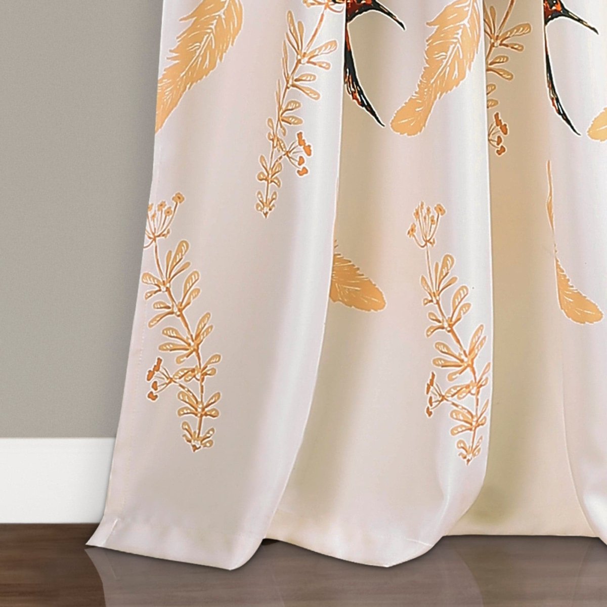 Bird Breeze Light Filtering Window Curtain Set
