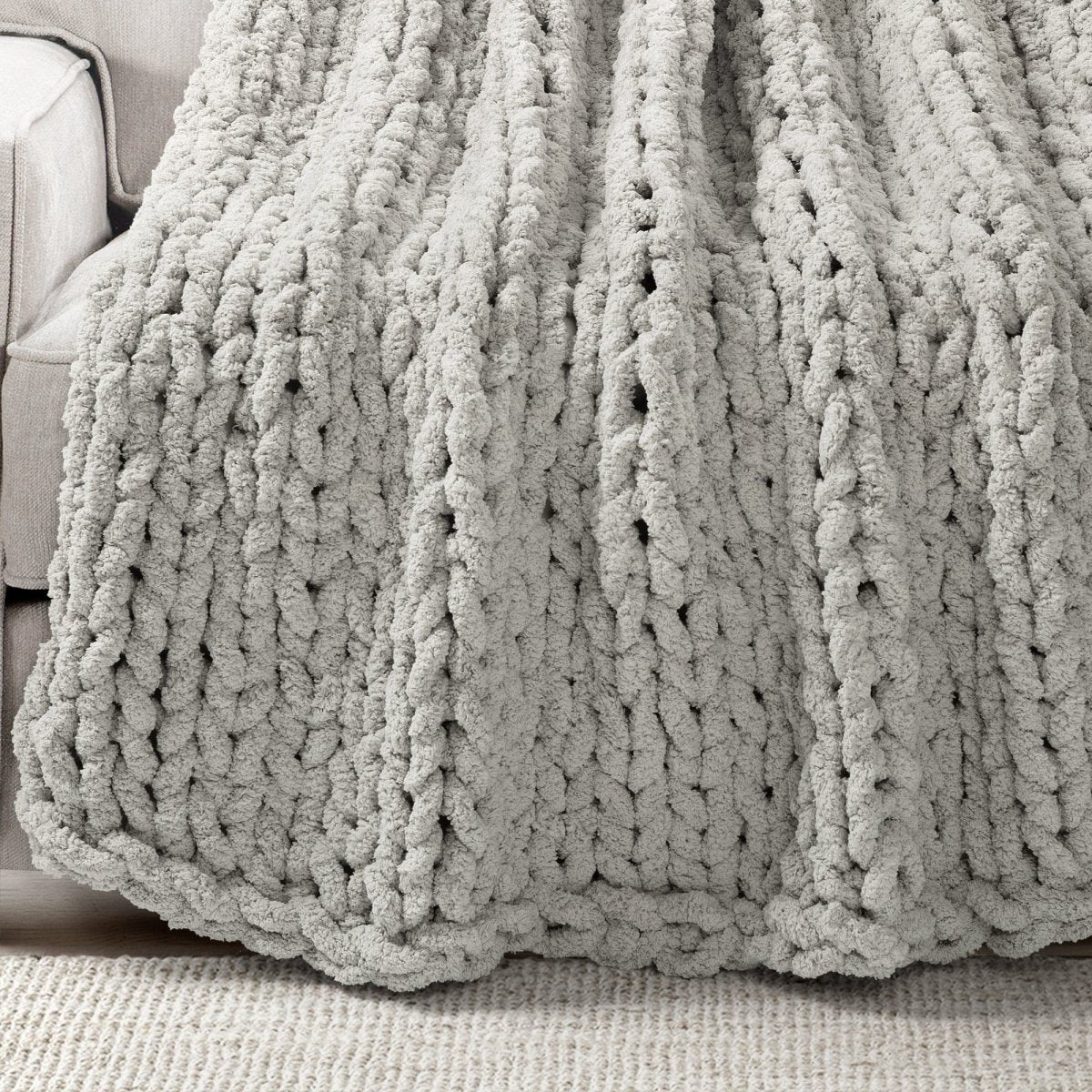 Hygge Ultra Soft Chenille Chunky Knit Throw