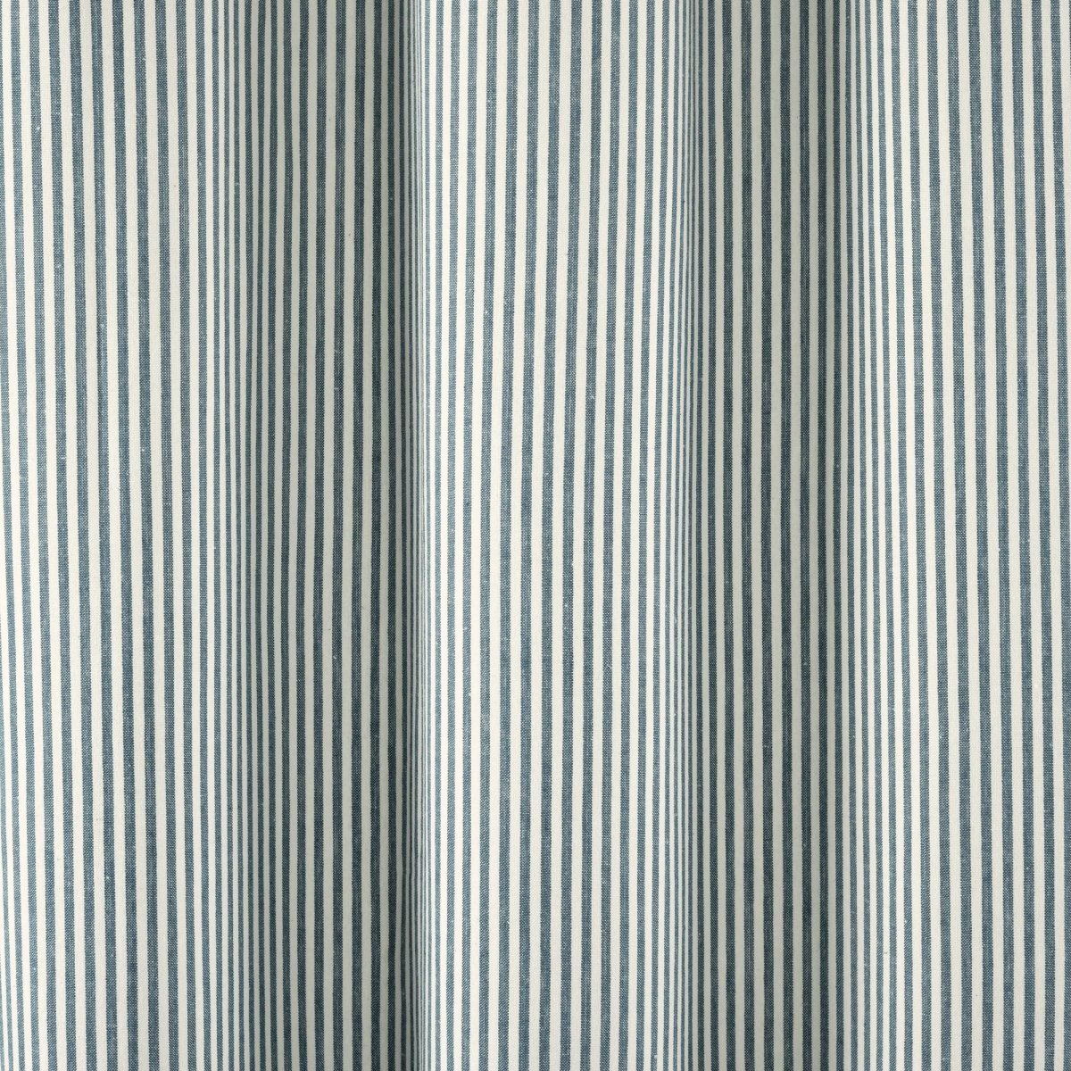 Farmhouse Vintage Stripe Yarn Dyed Recycled Cotton Blend Shower Curtain
