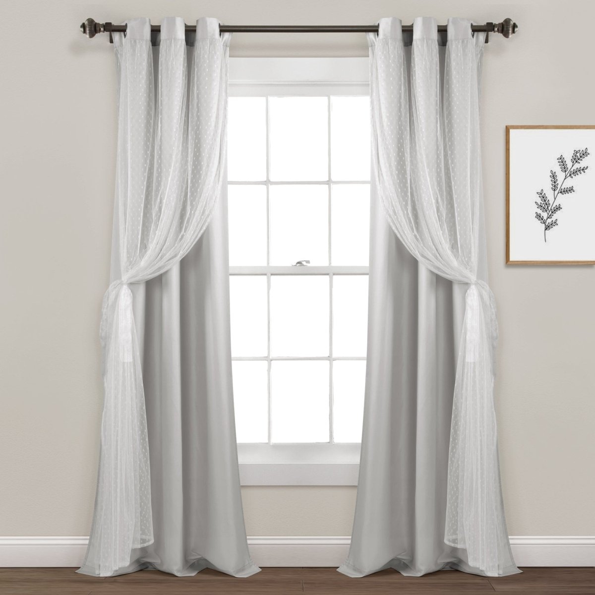 Cottage Polka Dot Sheer Window Curtain