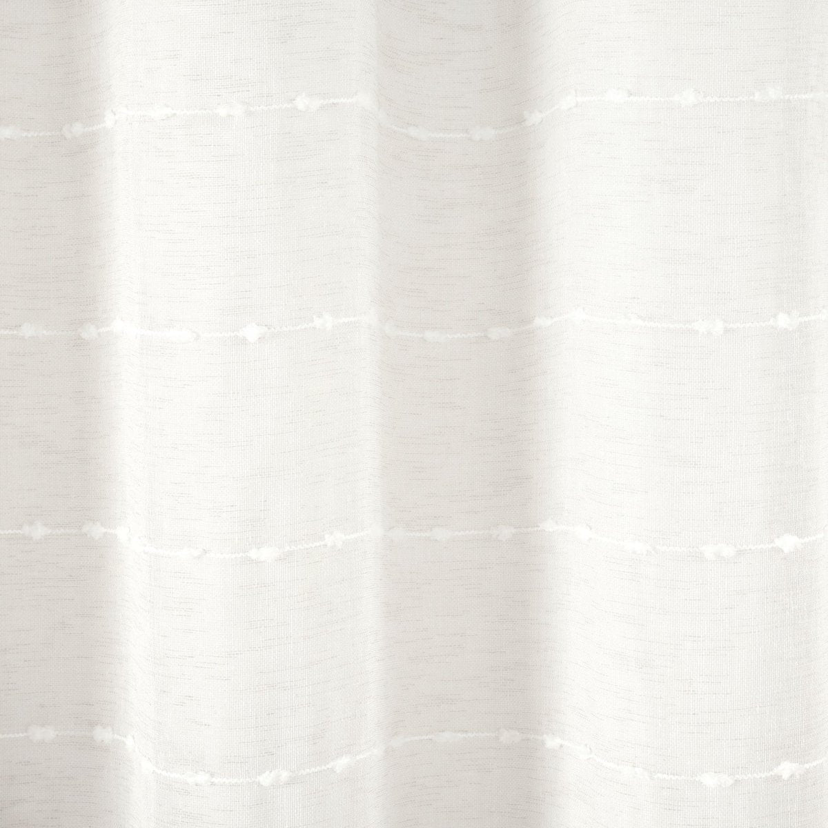 Farmhouse Textured Sheer With Peva Lining Shower Curtain Set