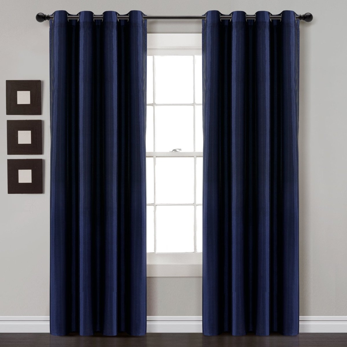 Faux Silk 100% Blackout Window Curtain Panel
