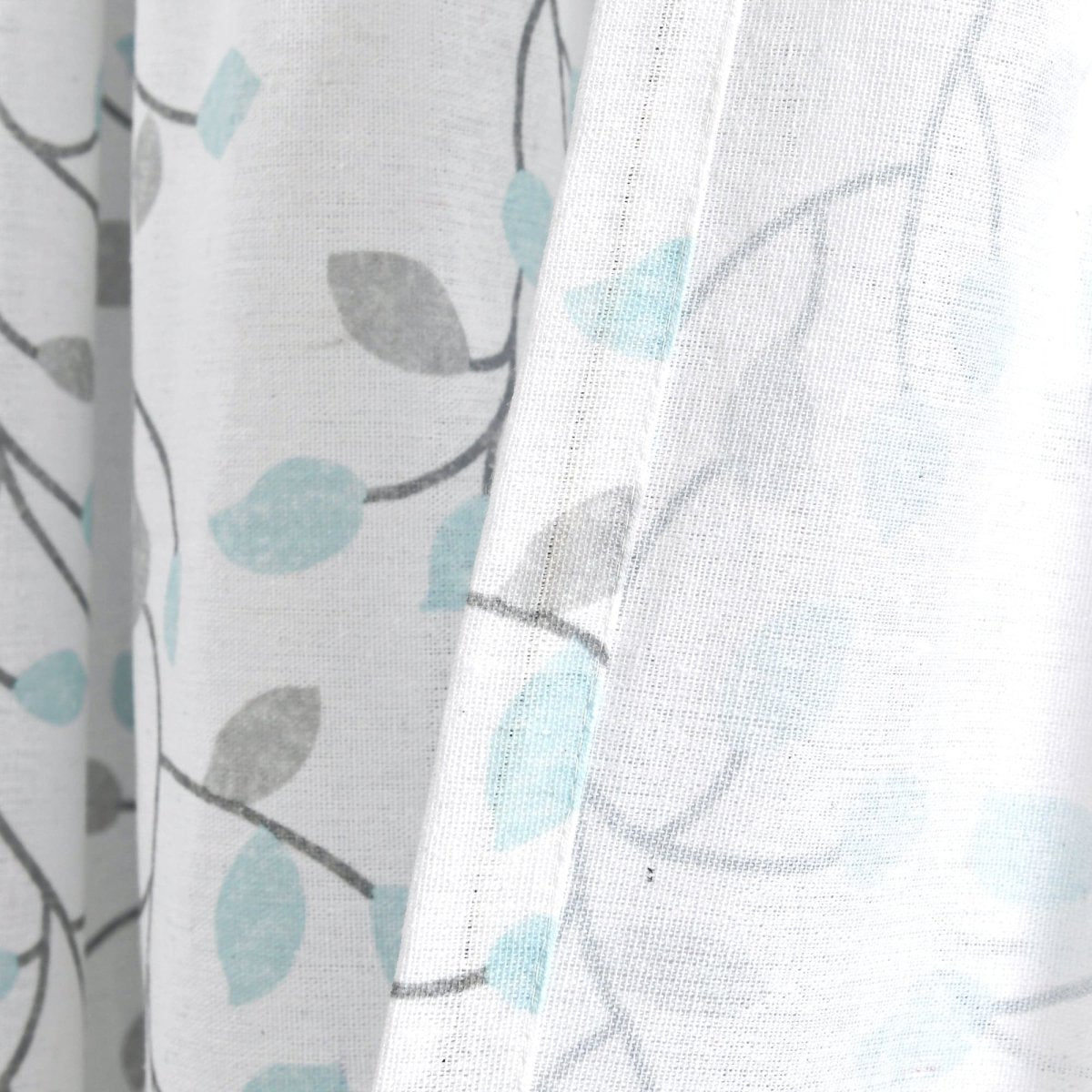 Linen Button Botanical Garden Window Curtain Panel