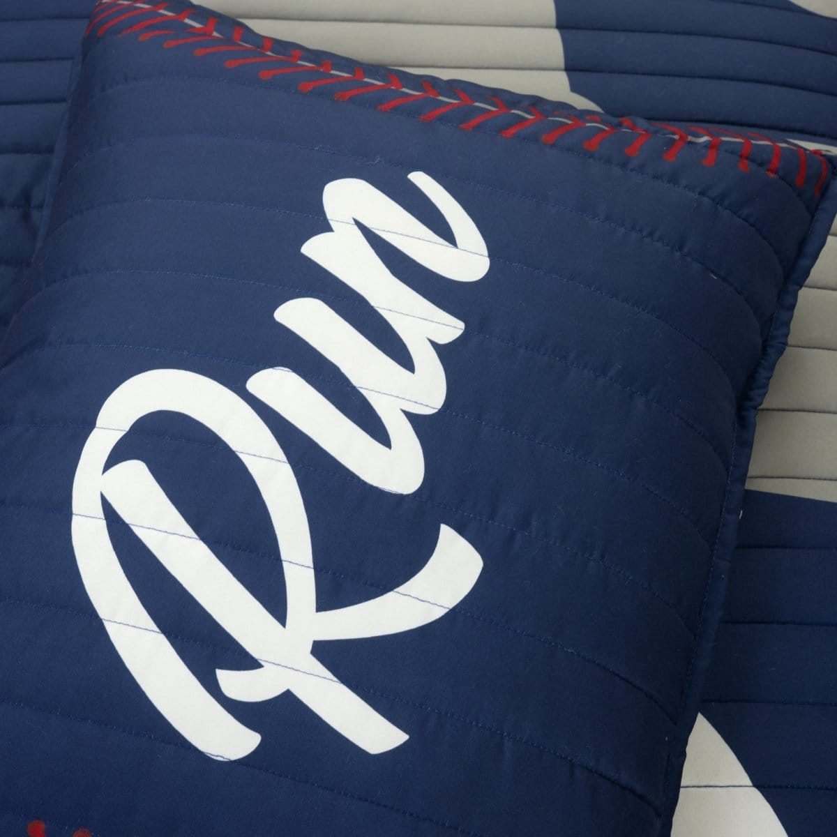 Baseball Game Reversible Oversized Kids Quilt Set