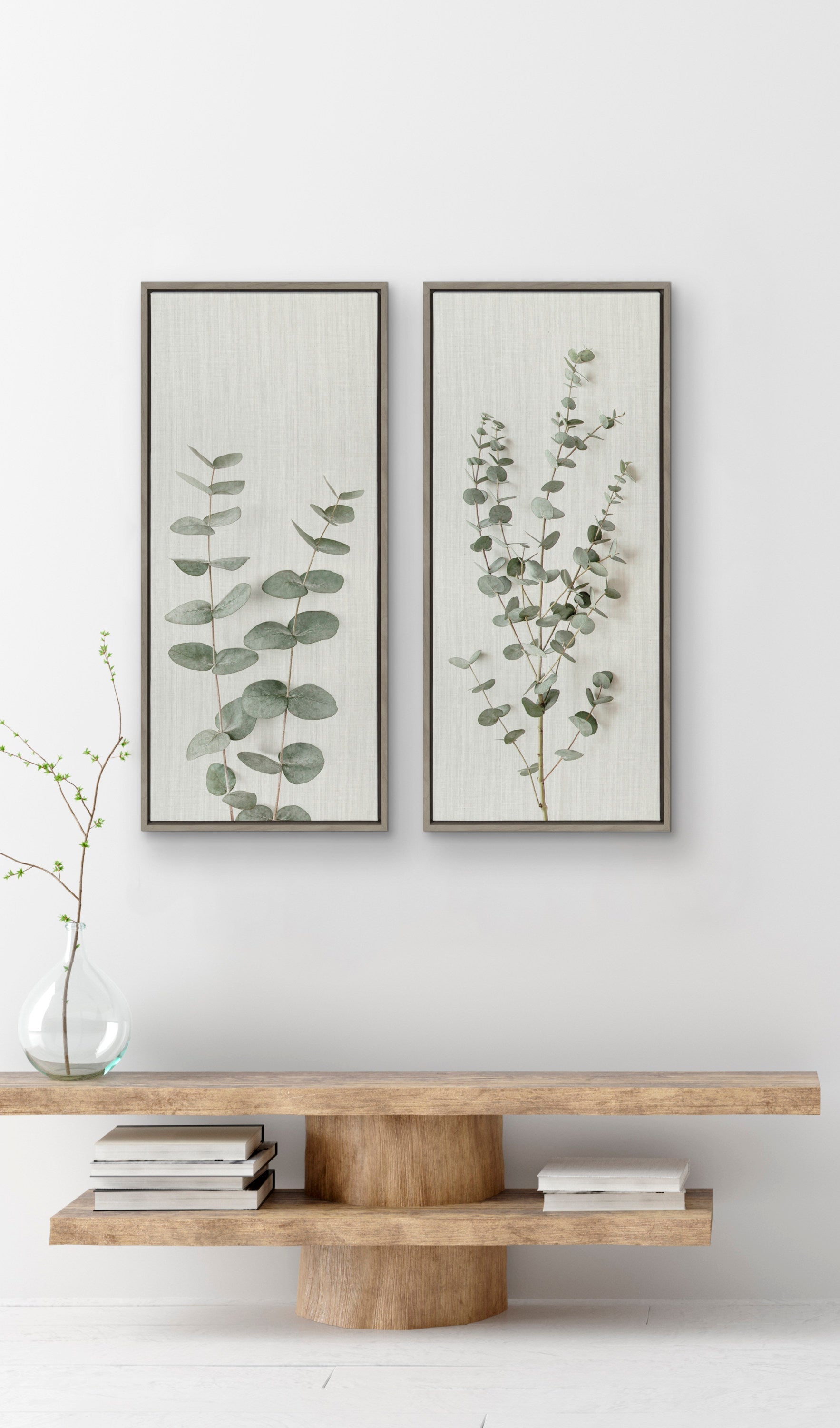 Sylvie Eucalyptus Botanical II Framed Canvas by The Creative Bunch Studio