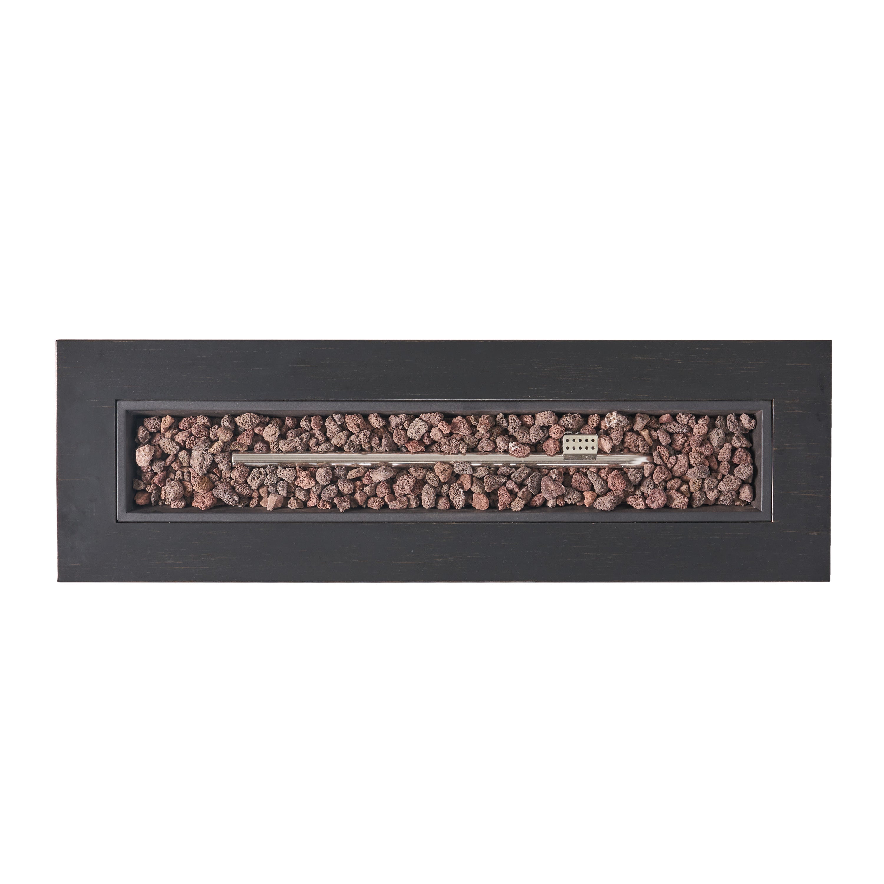 Modern Dark Grey 40' Outdoor Iron Propane Fire Pit