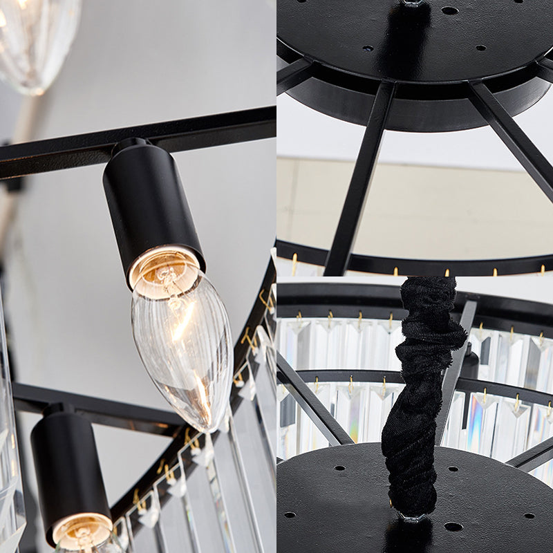 Emilia Modern Crystal Chandelier: Sparkling Elegance in Multiple Sizes (16", 23.5", 31.5")