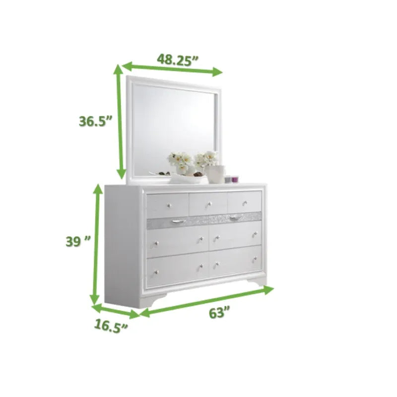 Traditional Style Queen 4 Pc Storage Bedroom Set Made with Wood in White