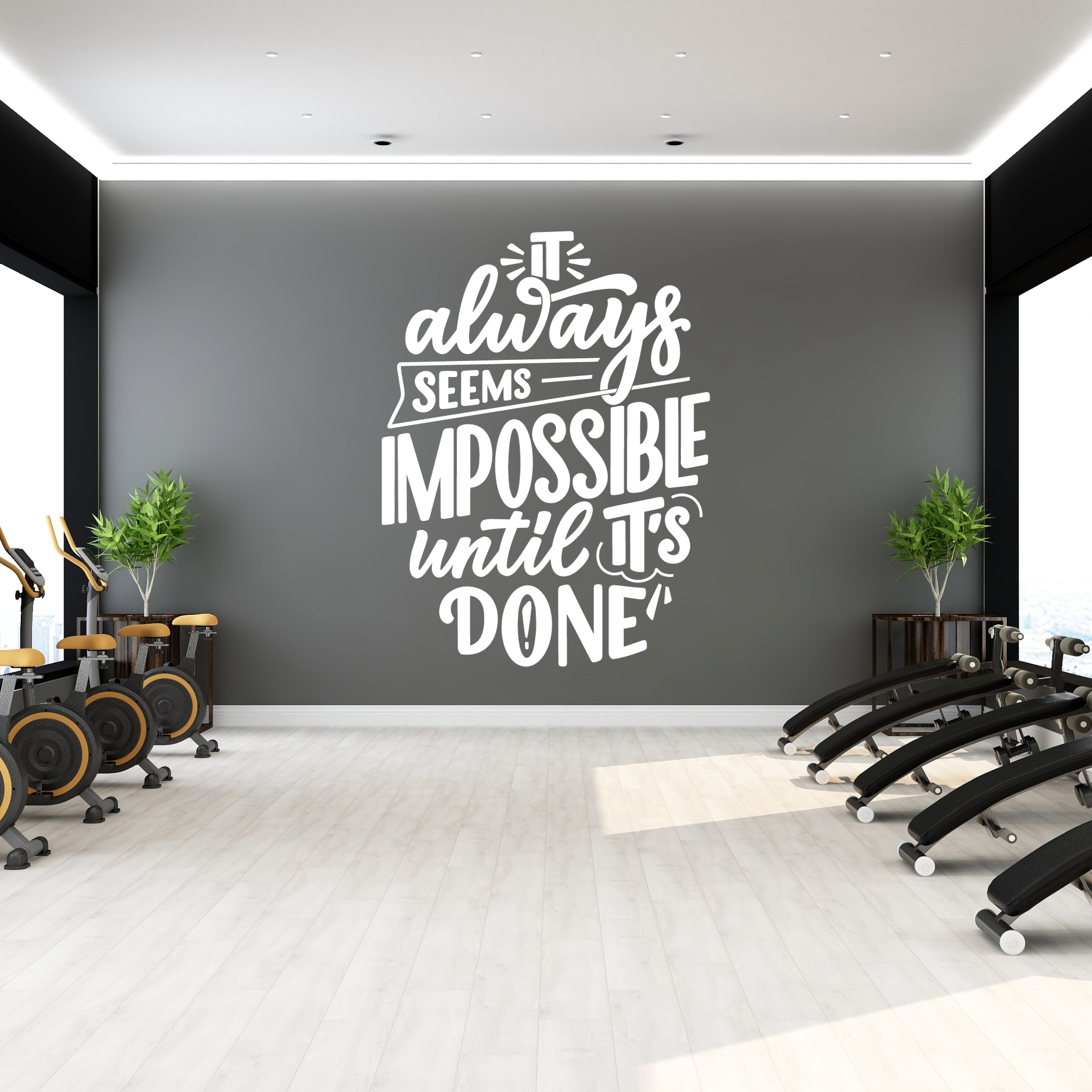 Motivational Gym House Bedroom Decor Quote Vinyl Wall Decal-0