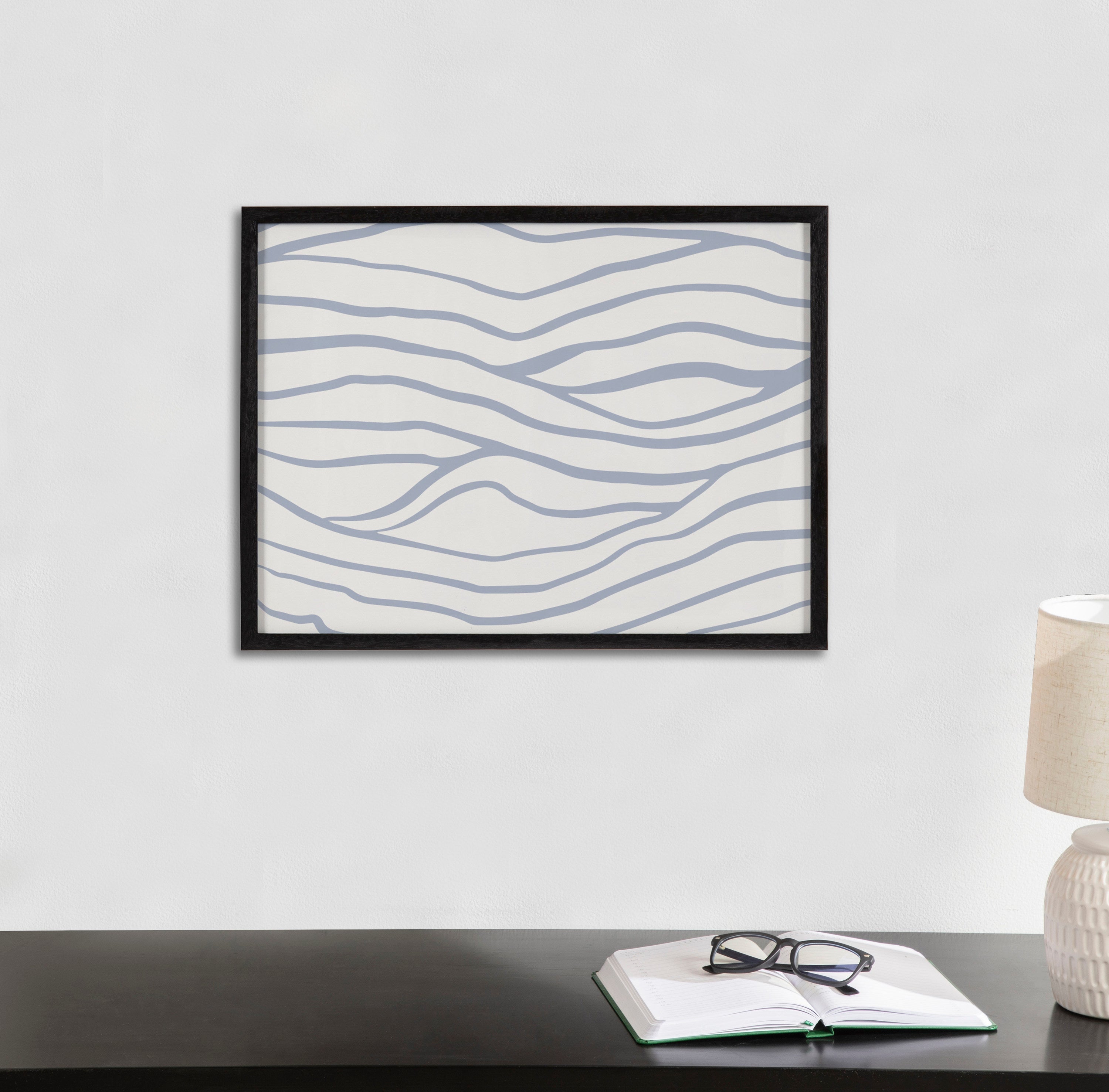 Gallery Simple Elegant Coastal Waves Print by The Creative Bunch Studio