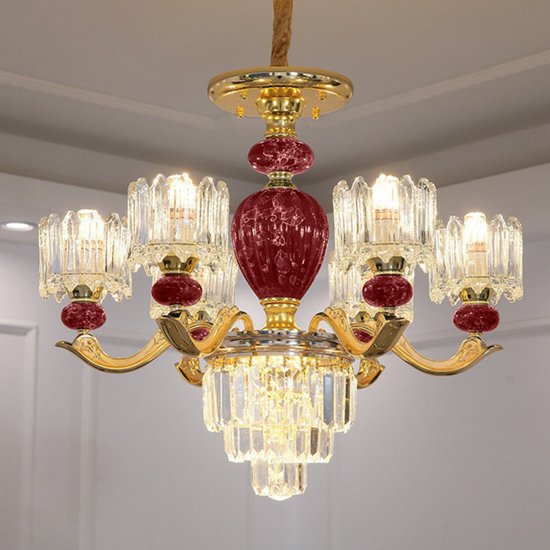 Astoria's Prismatic Chandelier: Modern Elegance with Vintage Charm (Multiple Colors, Sizes)