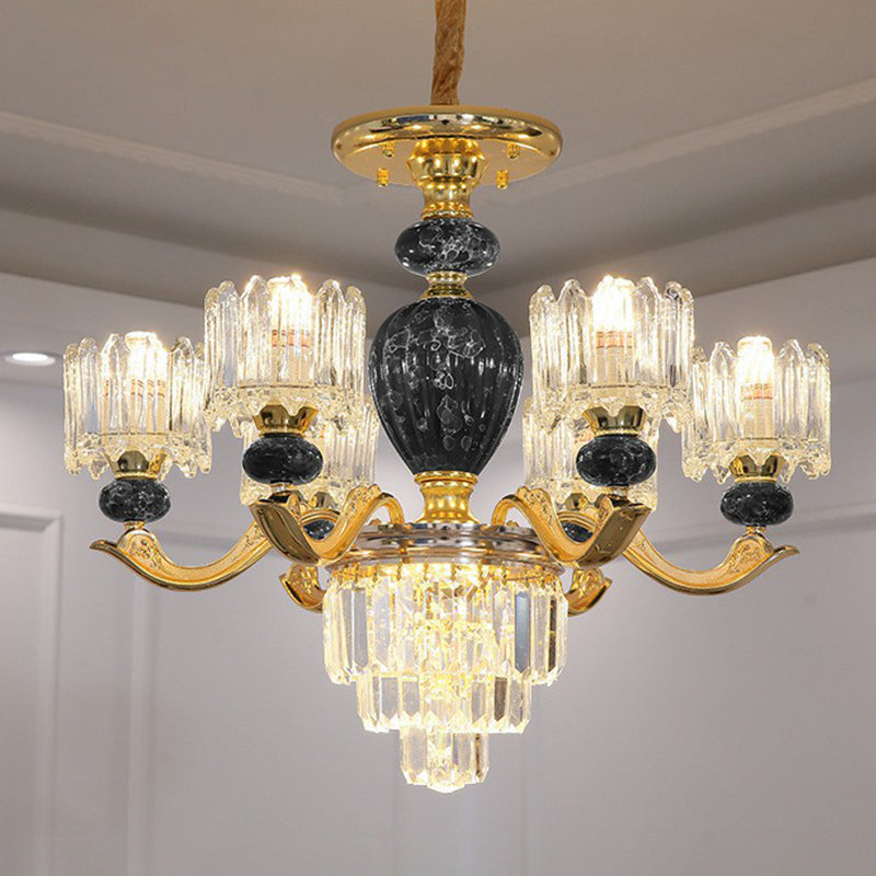 Astoria's Prismatic Chandelier: Modern Elegance with Vintage Charm (Multiple Colors, Sizes)