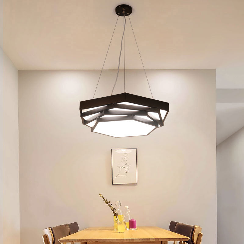 Fiona Elegance Meets Geometric Brilliance: The Hexagonal LED Chandelier