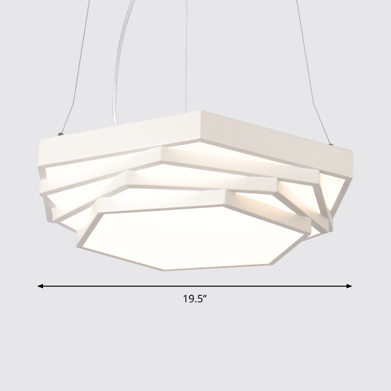 Fiona Elegance Meets Geometric Brilliance: The Hexagonal LED Chandelier