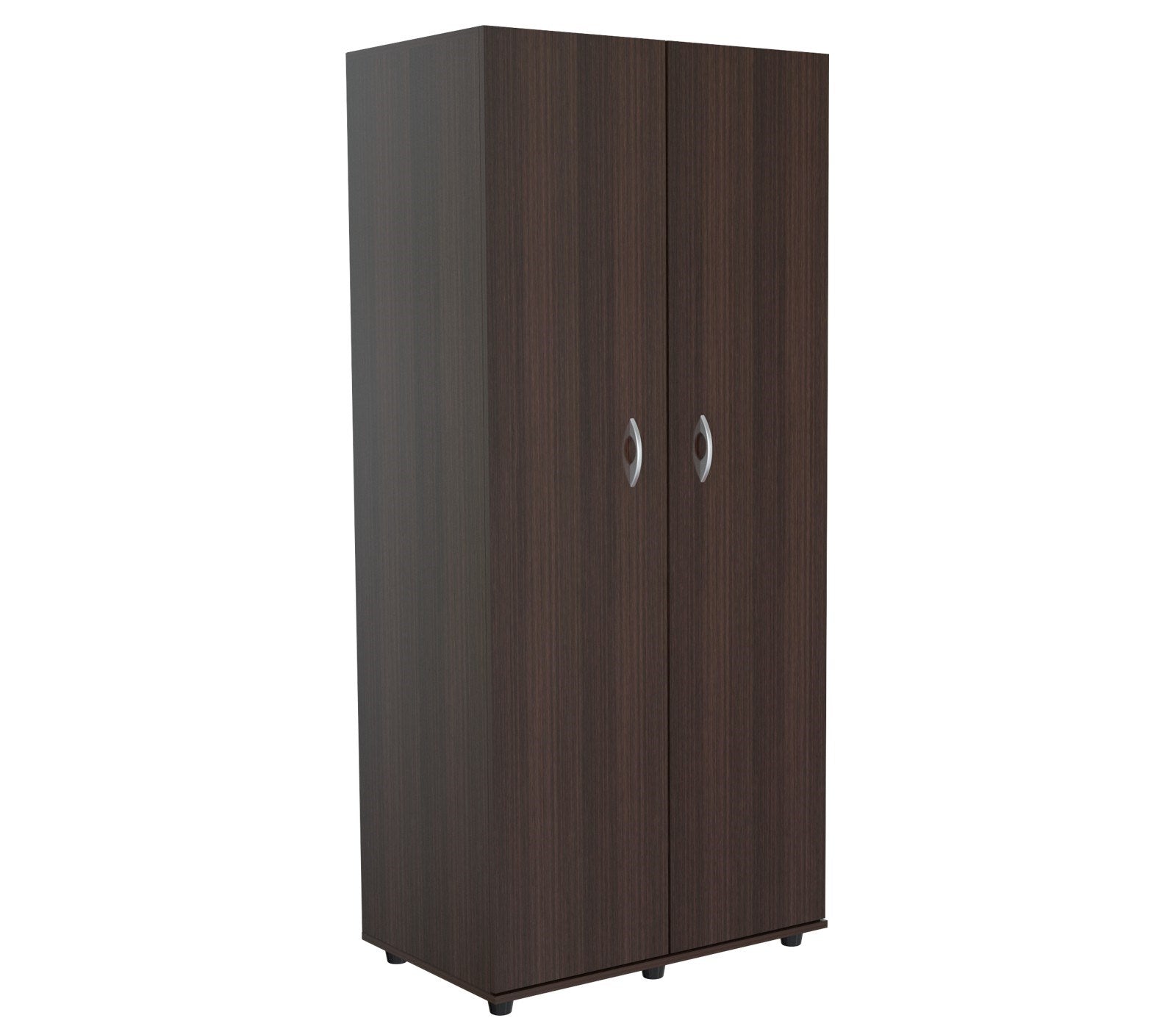 Espresso Finish Wood Wardrobe With Two Doors-3