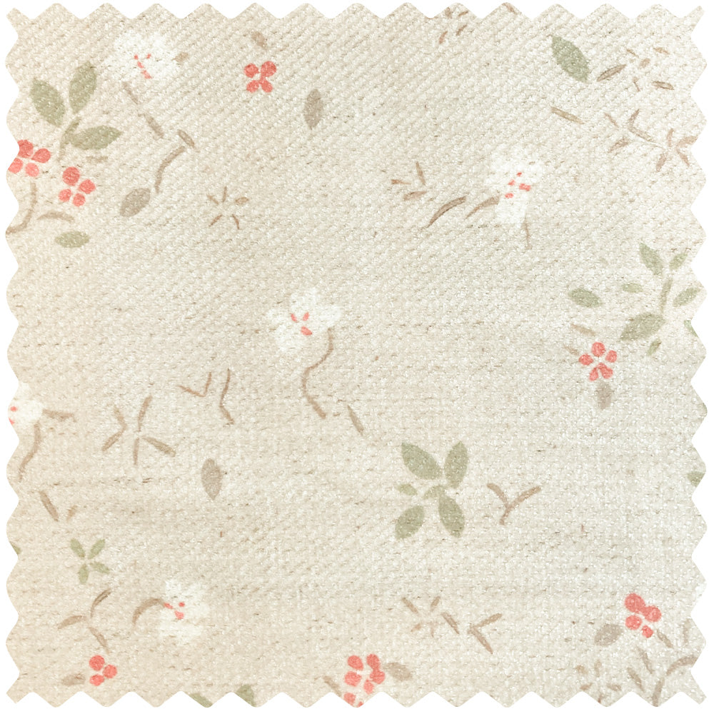Livia Spring Botanical Print Linen Custom Curtains