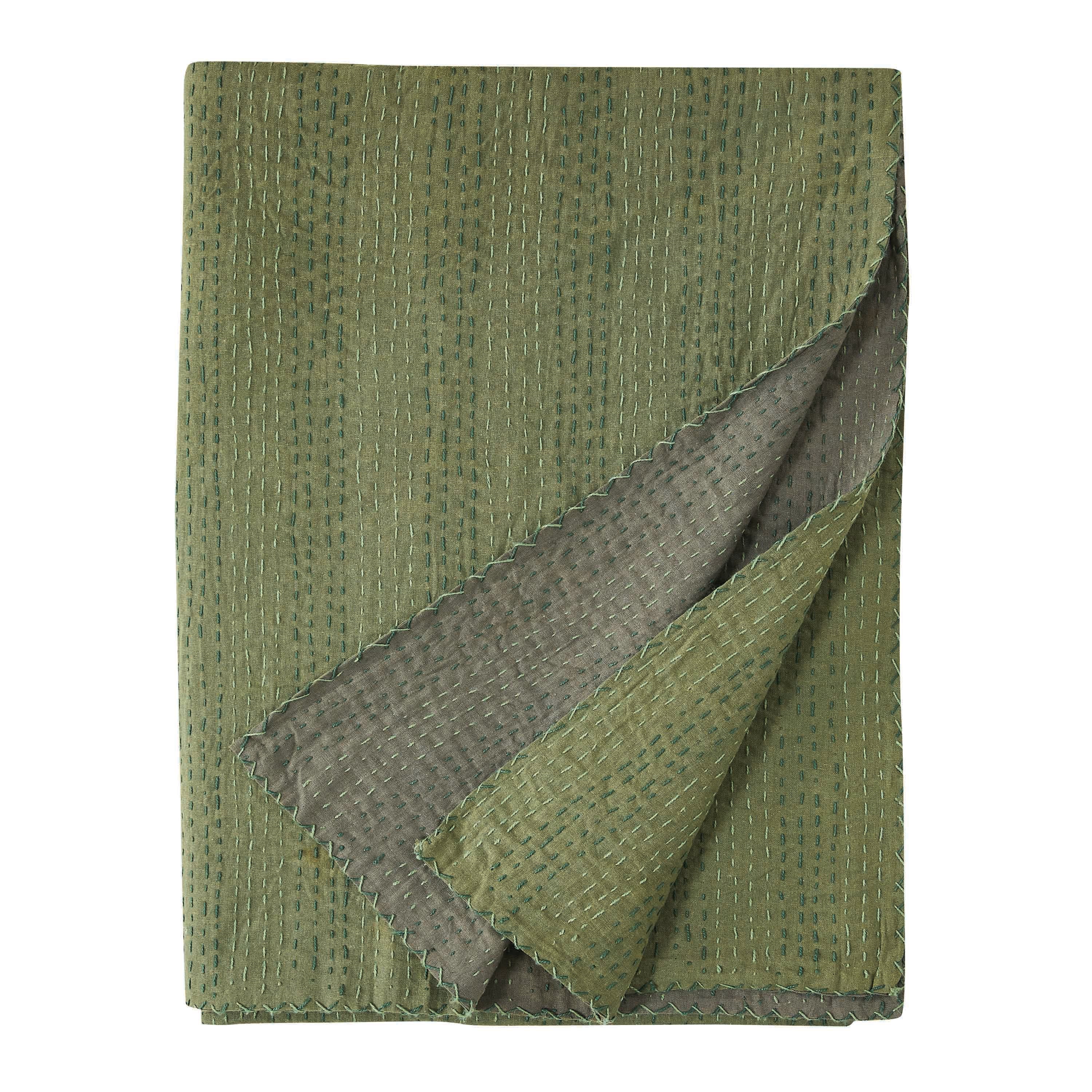 Hand Stitched Reversible Kantha Coverlets