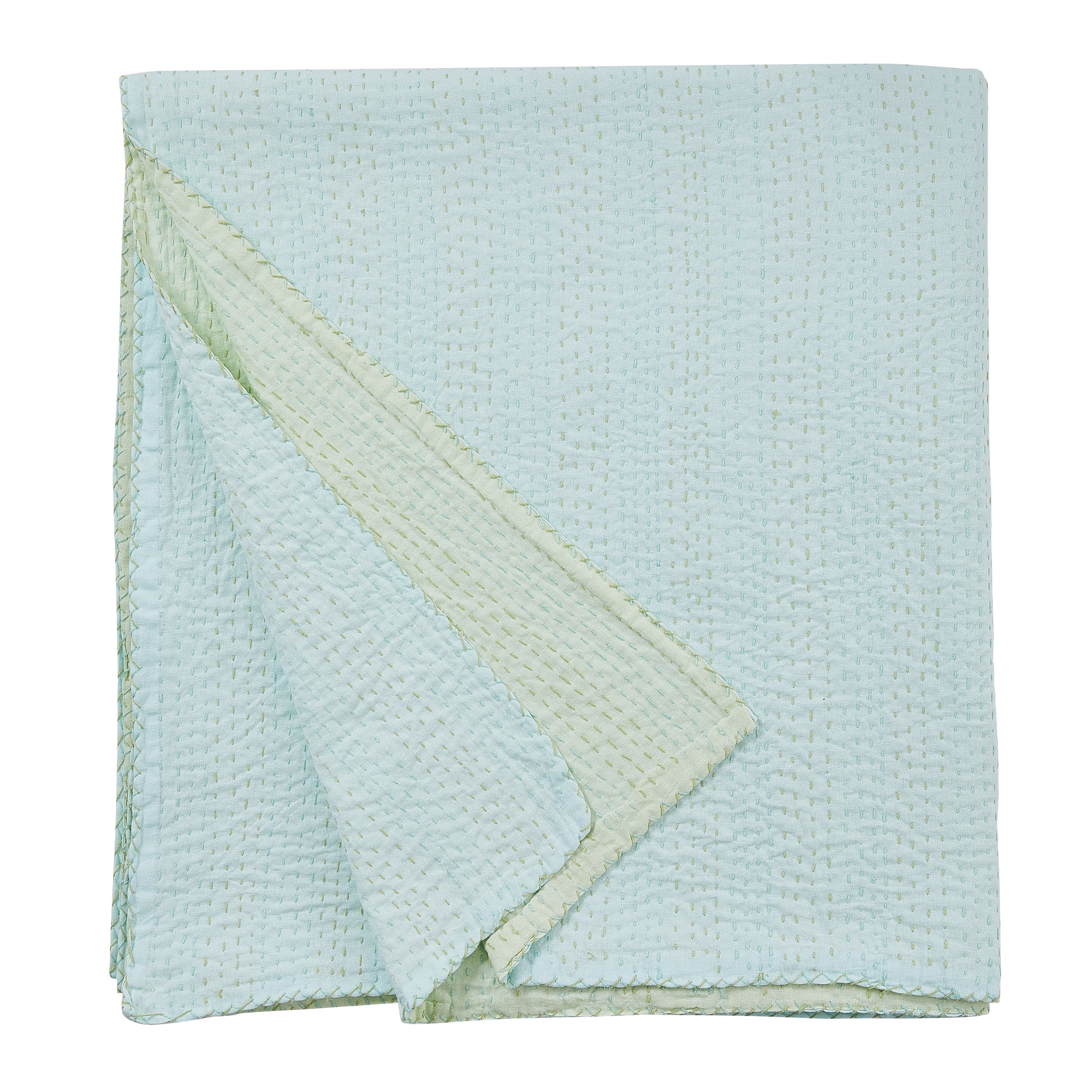 Hand Stitched Reversible Kantha Coverlets