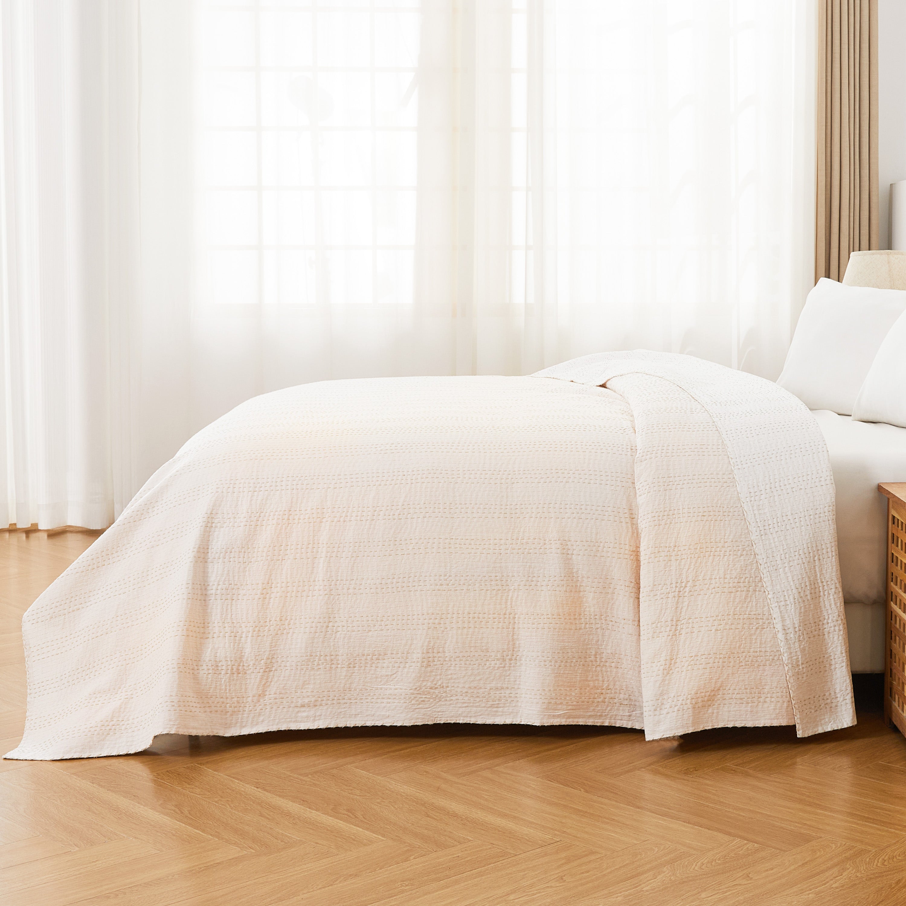 Hand Stitched Reversible Kantha Coverlets