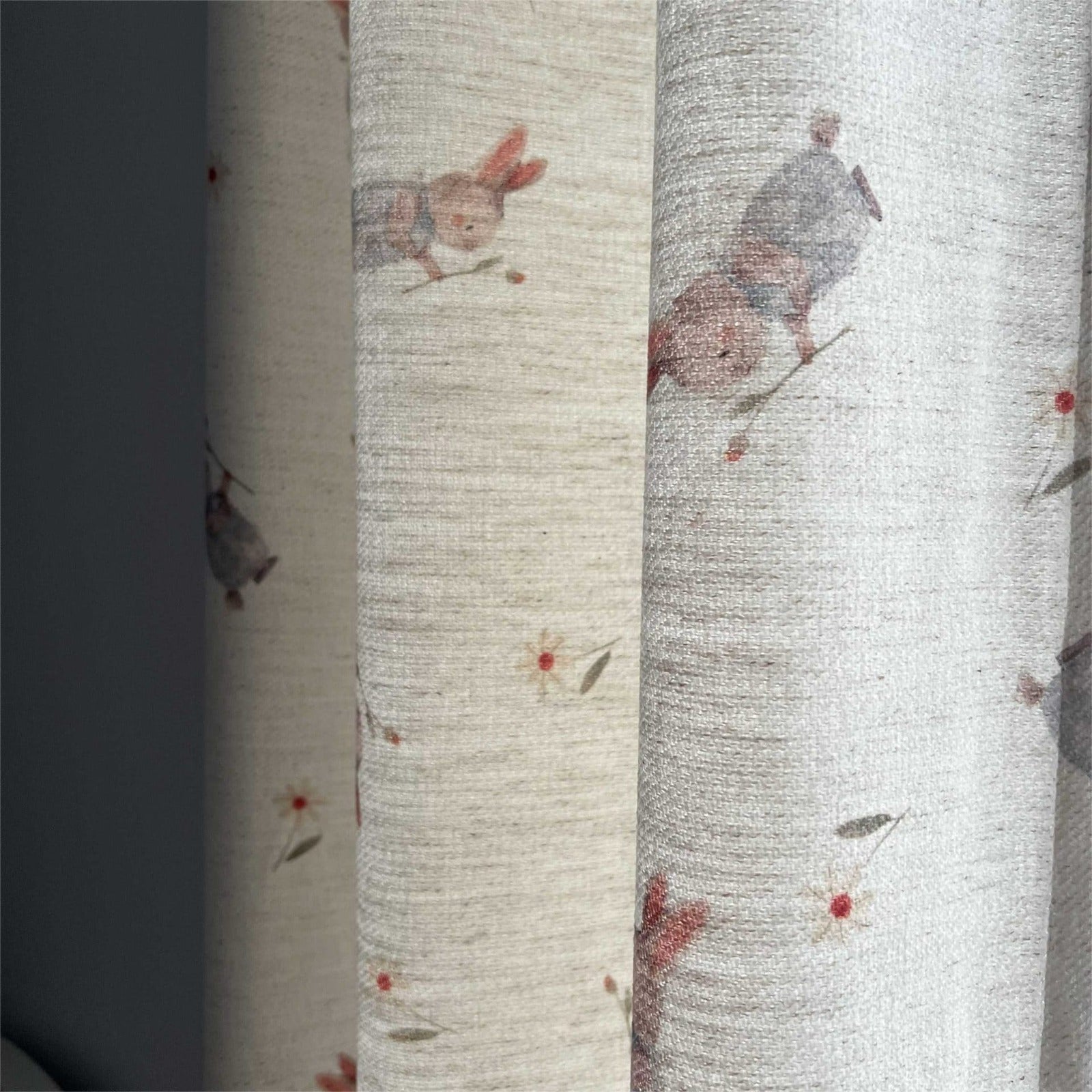 Felice Bunny Roses Print Cute Curtains