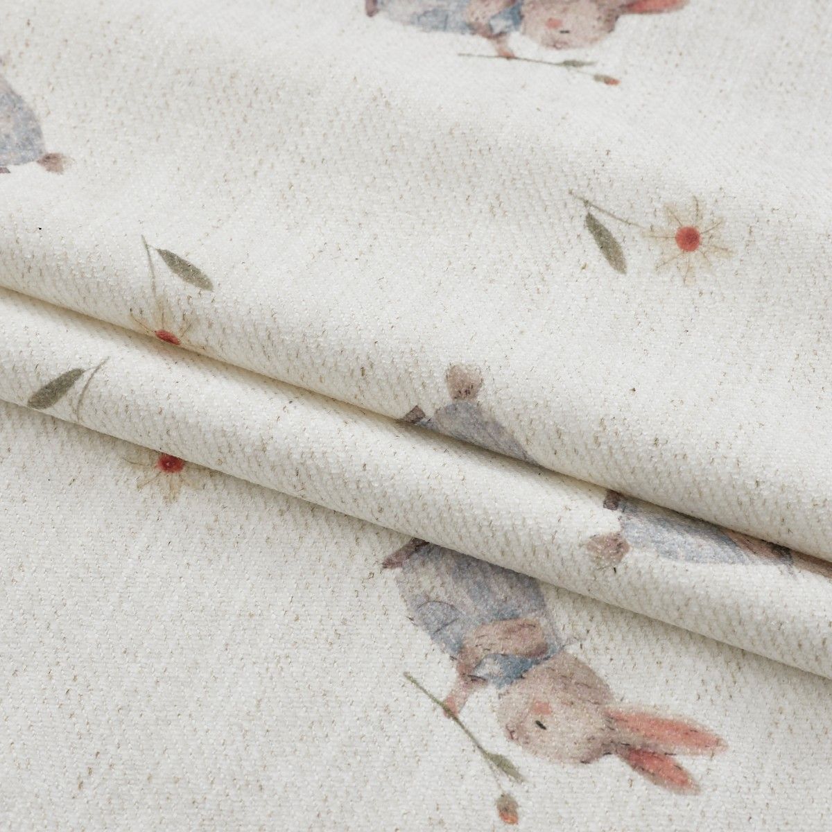 Felice Bunny Roses Print Cute Curtains