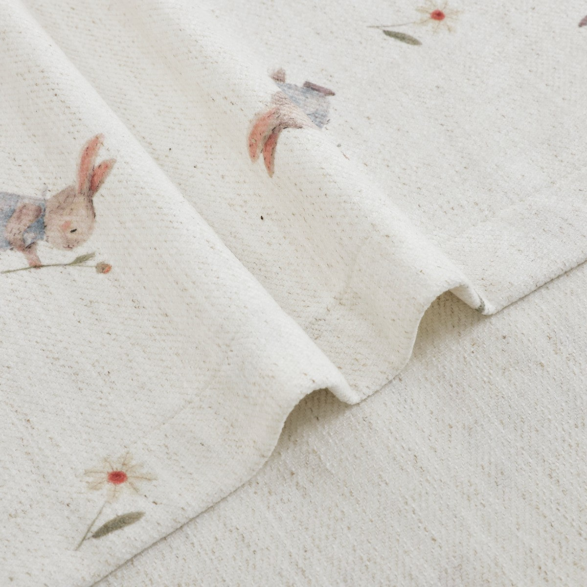 Felice Bunny Roses Print Cute Curtains