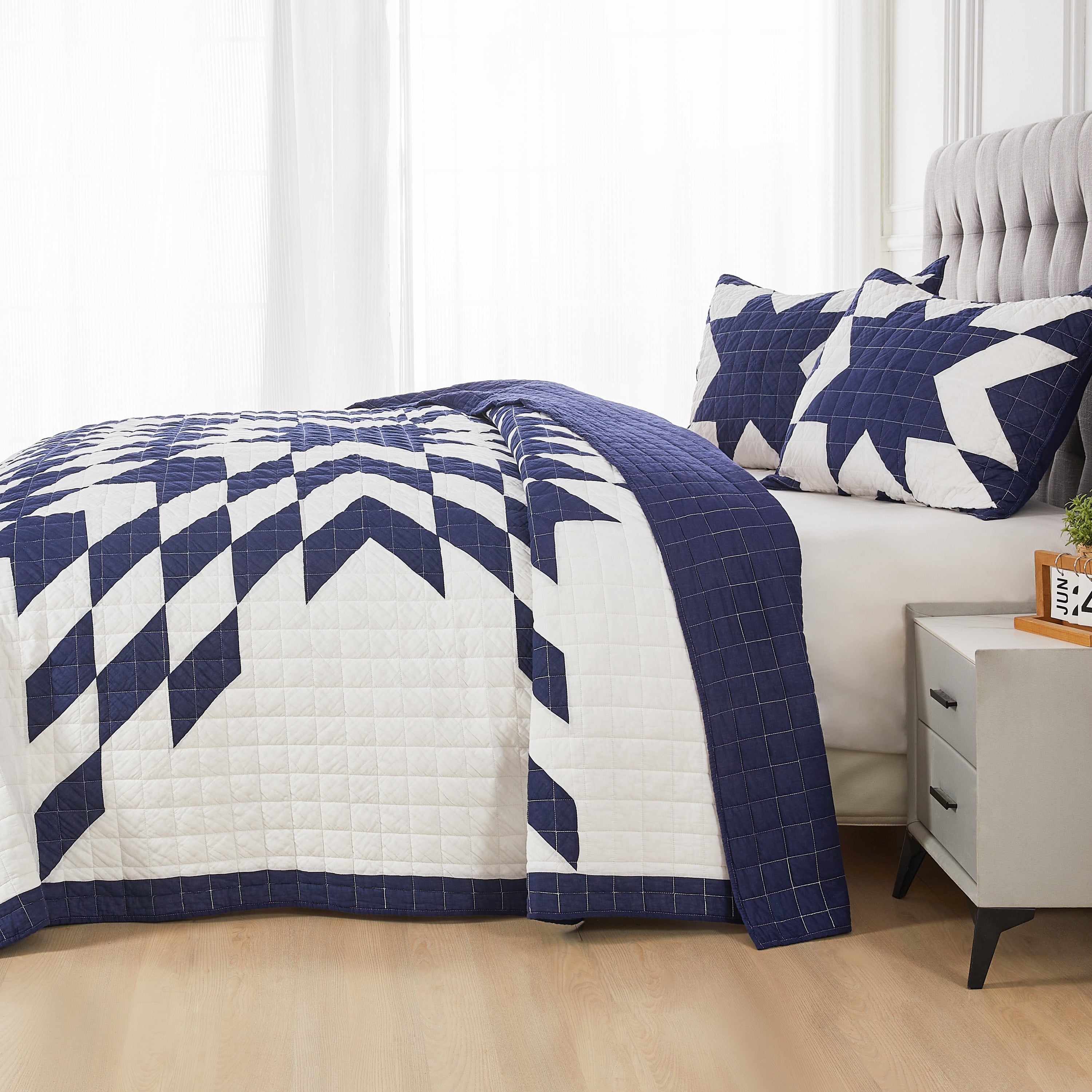 Star Patch Patchwork Cotton Quilt Set