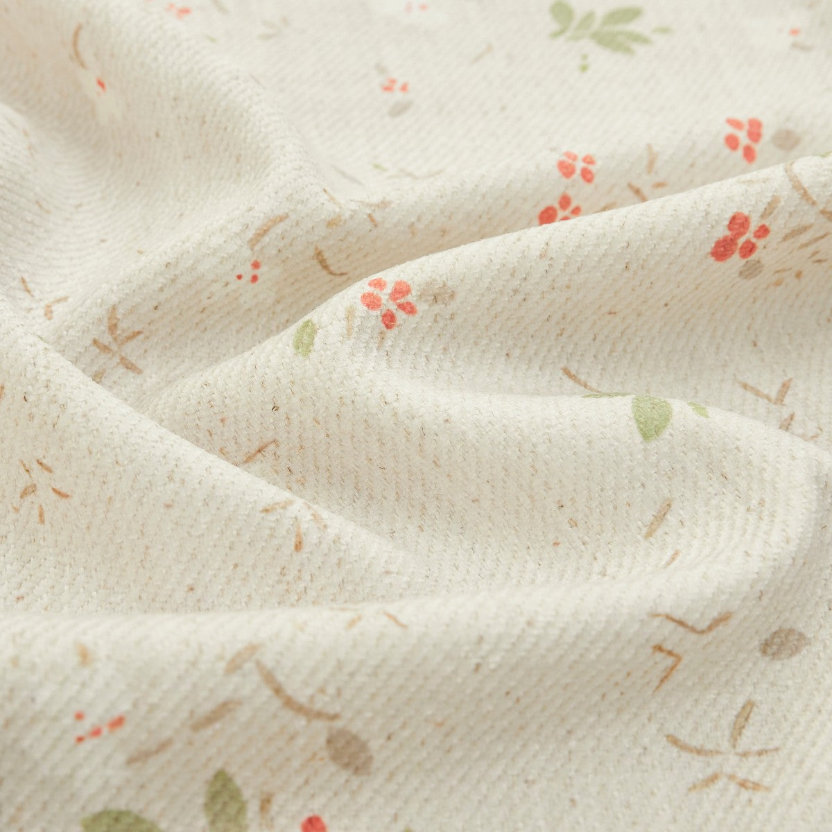 Livia Spring Botanical Print Linen Custom Curtains