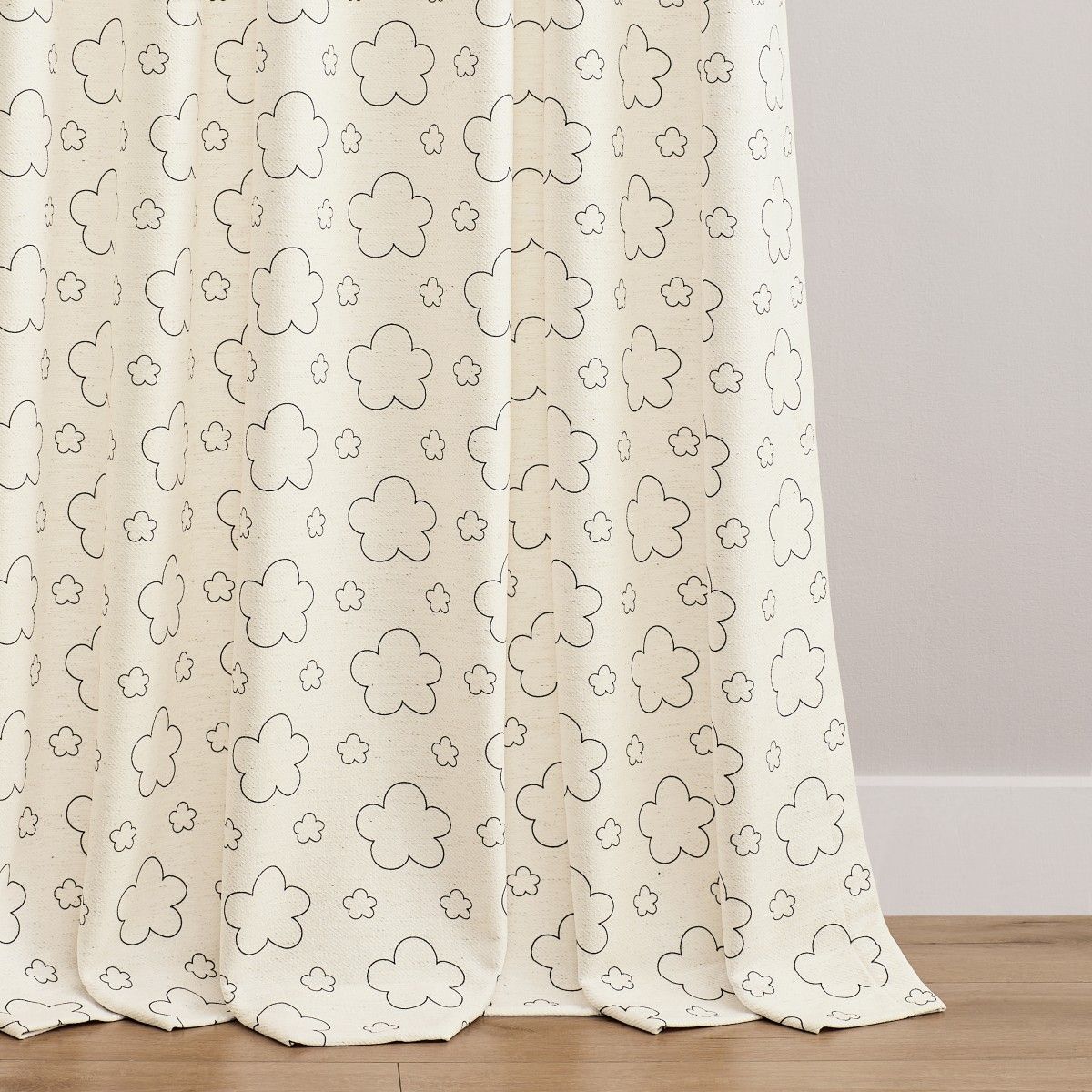 Leda Cloud Design Soft Linen Custom Curtains