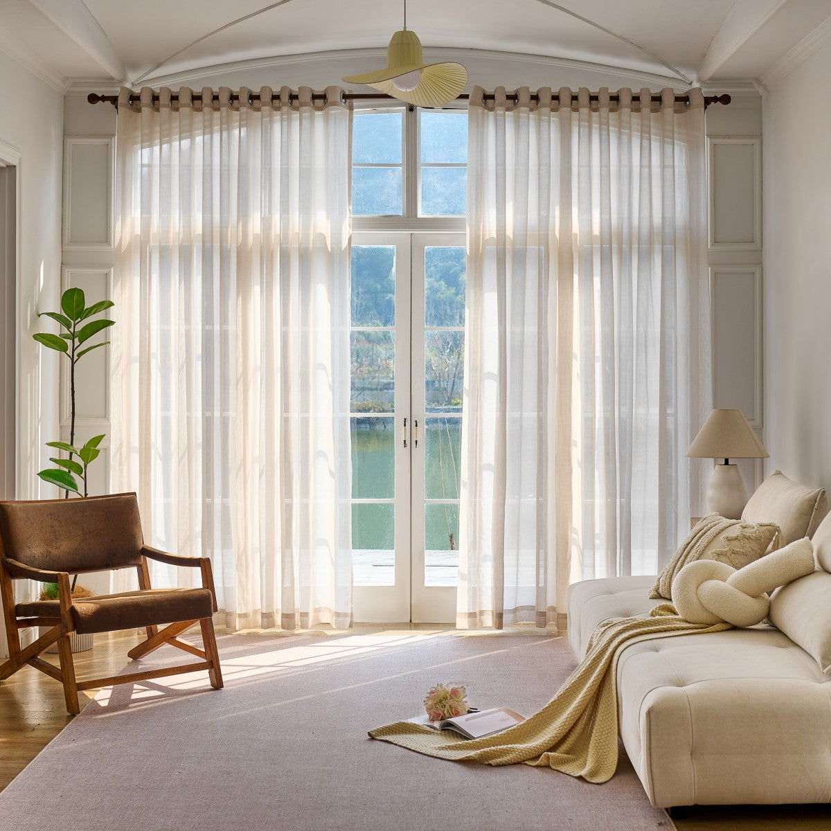 Lucia Linen Cotton Sheer Curtains