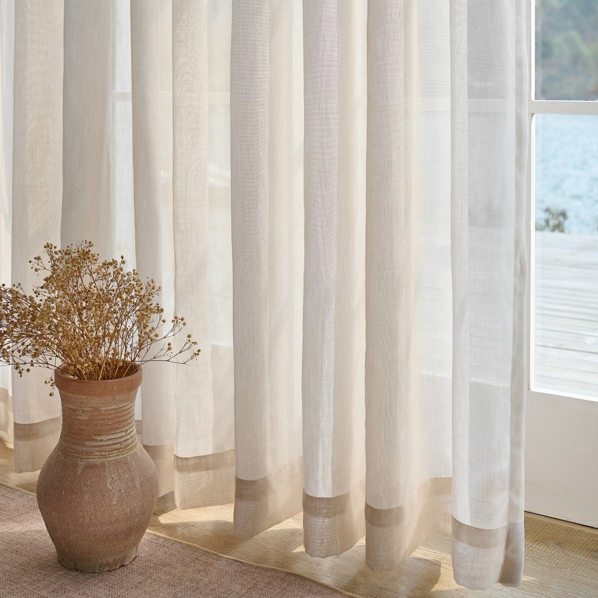 Lucia Linen Cotton Sheer Curtains