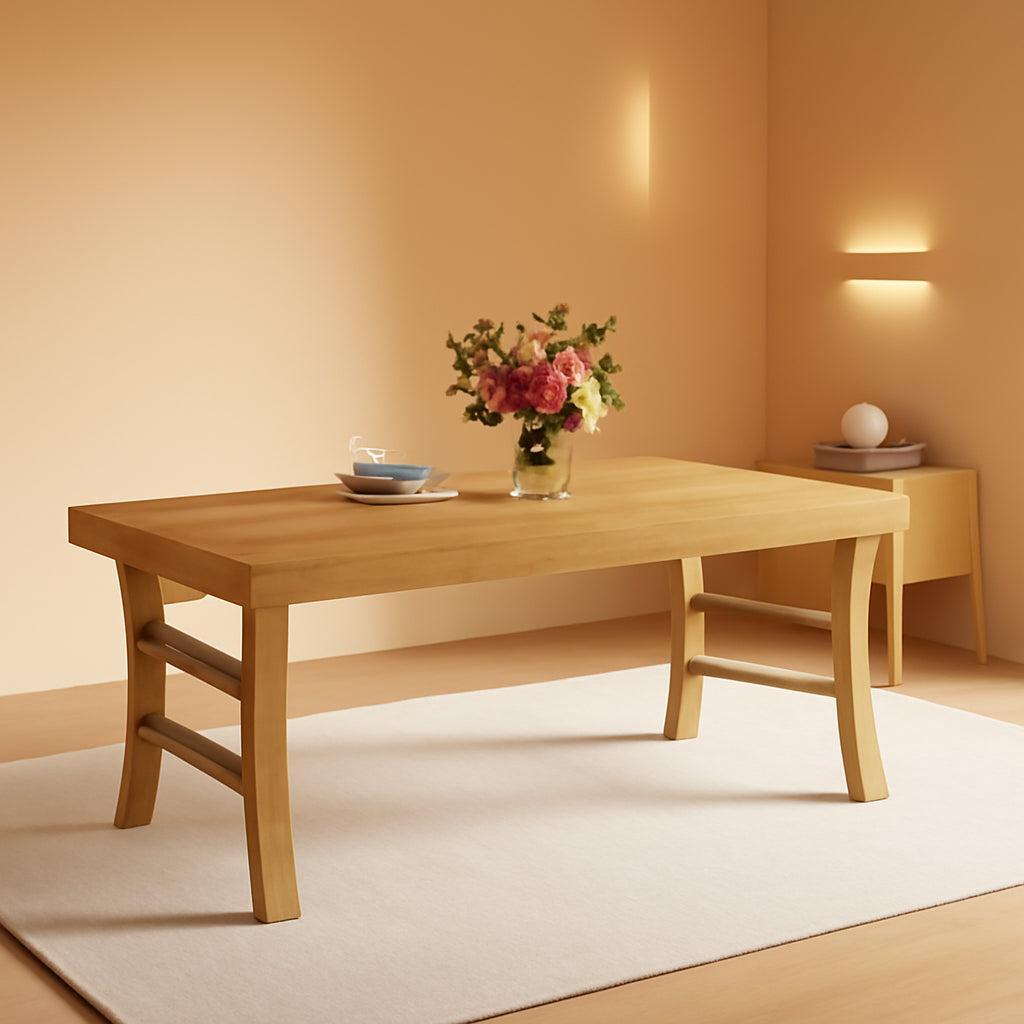 63 Inch Farmhouse Rectangular Wood Dining Table Kitchen