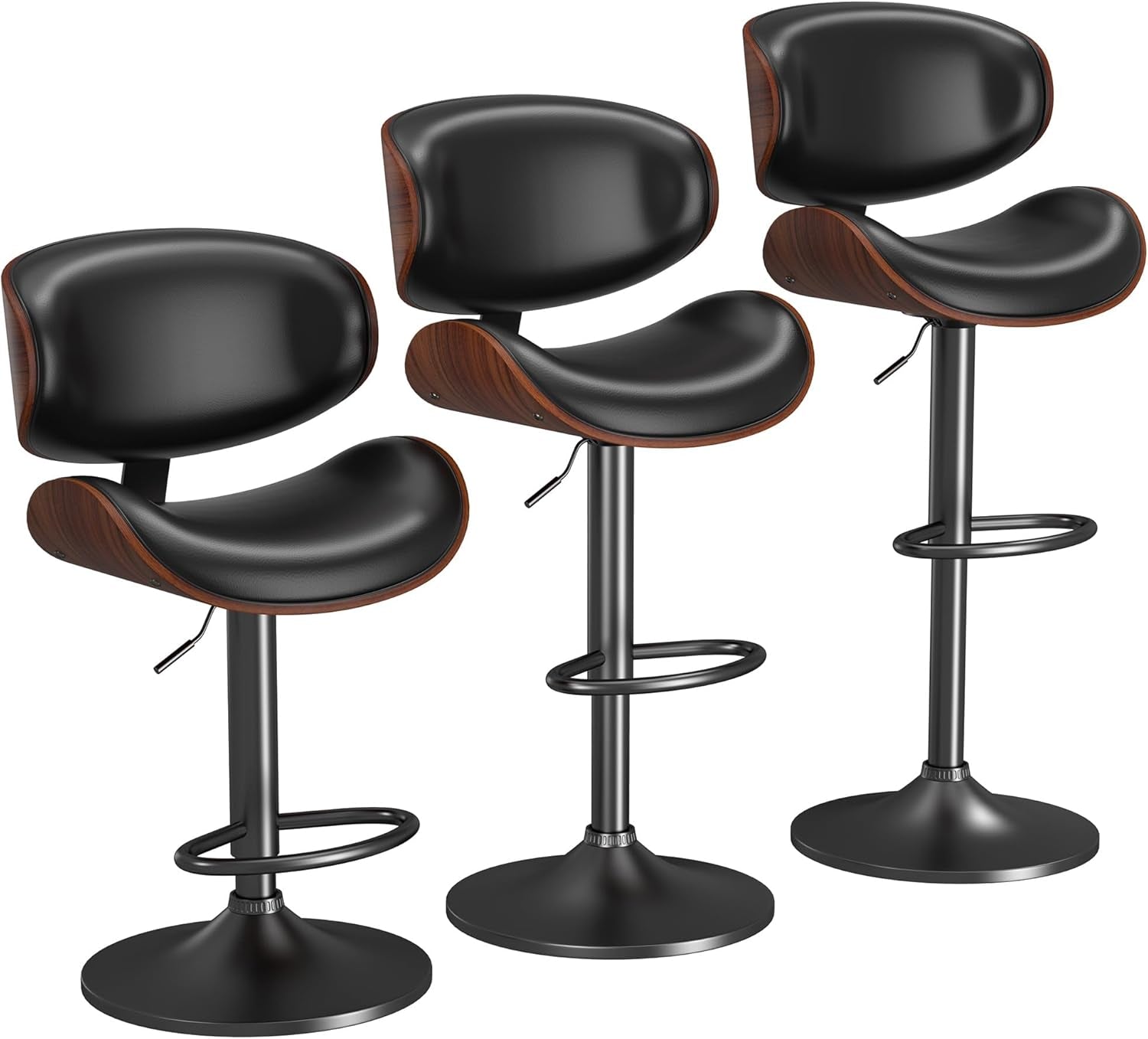 Mid Century Modern Bar Stools Set of Three