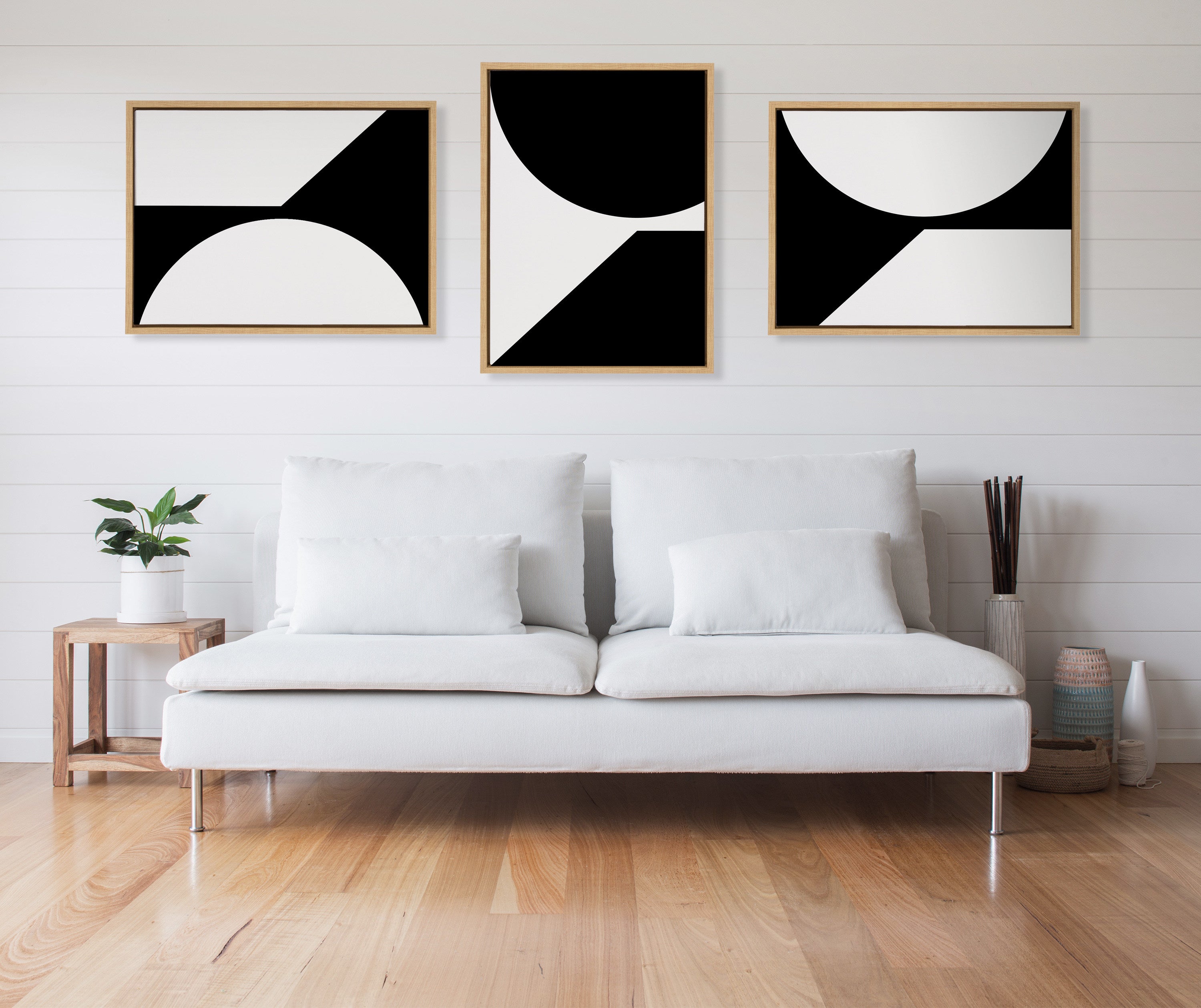 Sylvie Minimal Max Mod Set Framed Canvas by The Creative Bunch Studio
