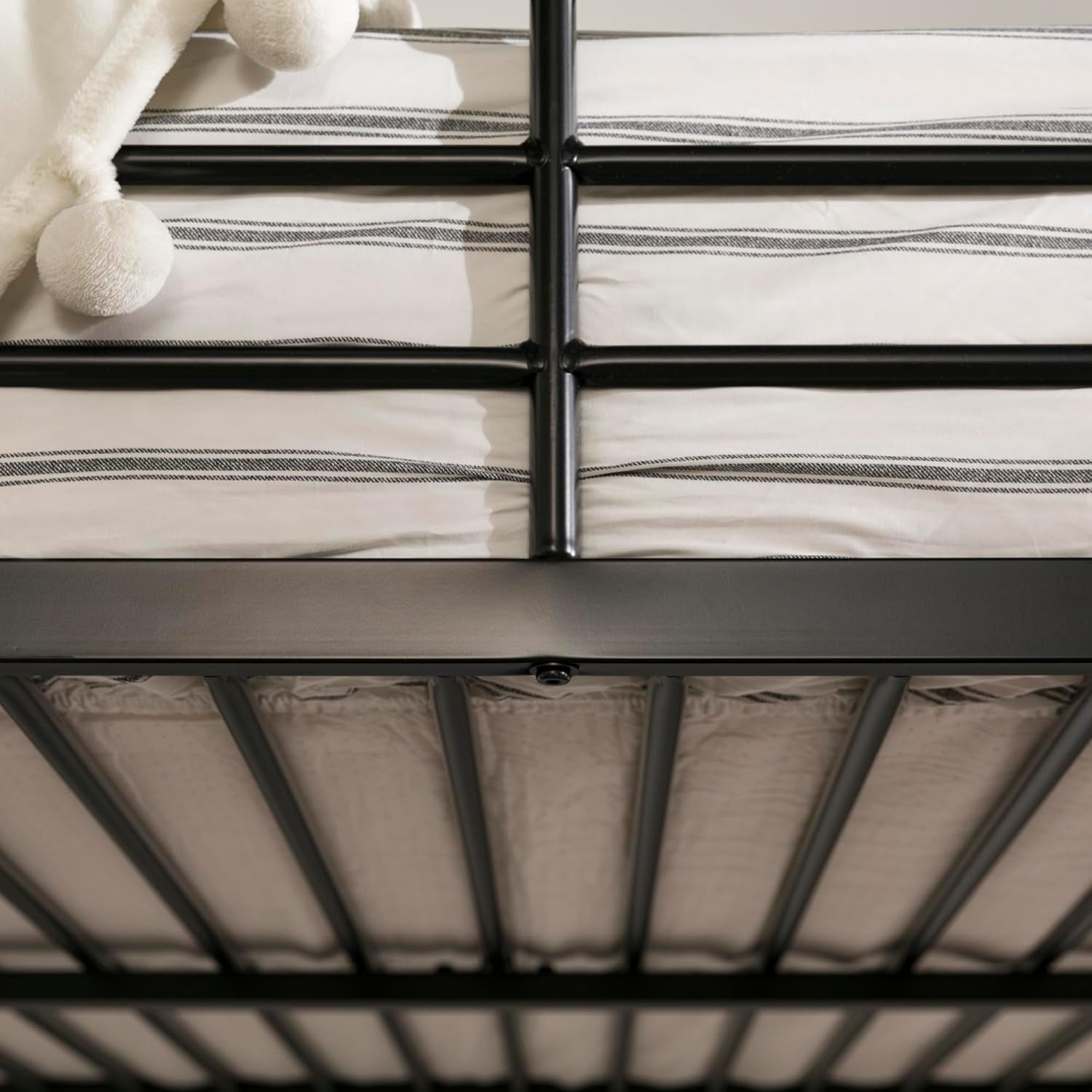 Urban Industrial Metal Double Loft Bunk Bed Full Black