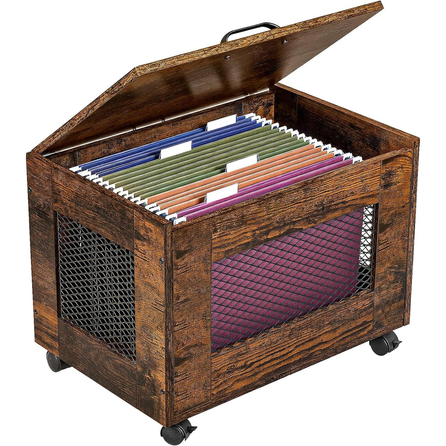 Rolling File Cabinet With Hanging Folders For Mobile Office